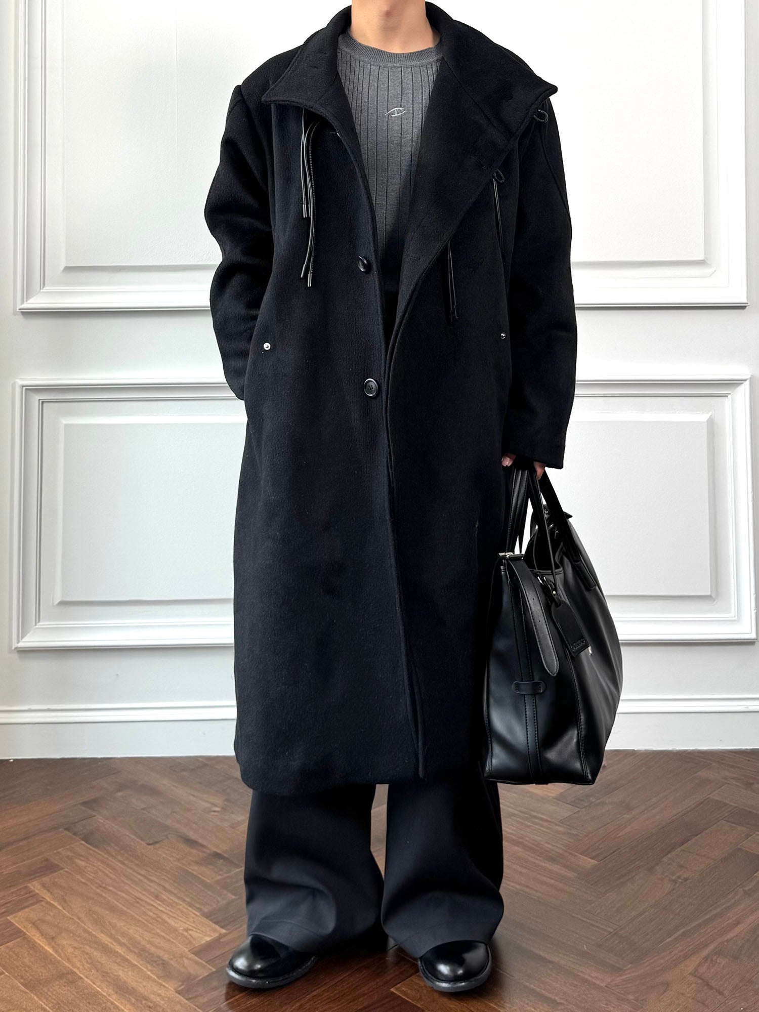 CATSSTAC Classic Toggle Button Wool Overcoat, premium urban and streetwear designers apparel on PROJECTISR.com, CATSSTAC