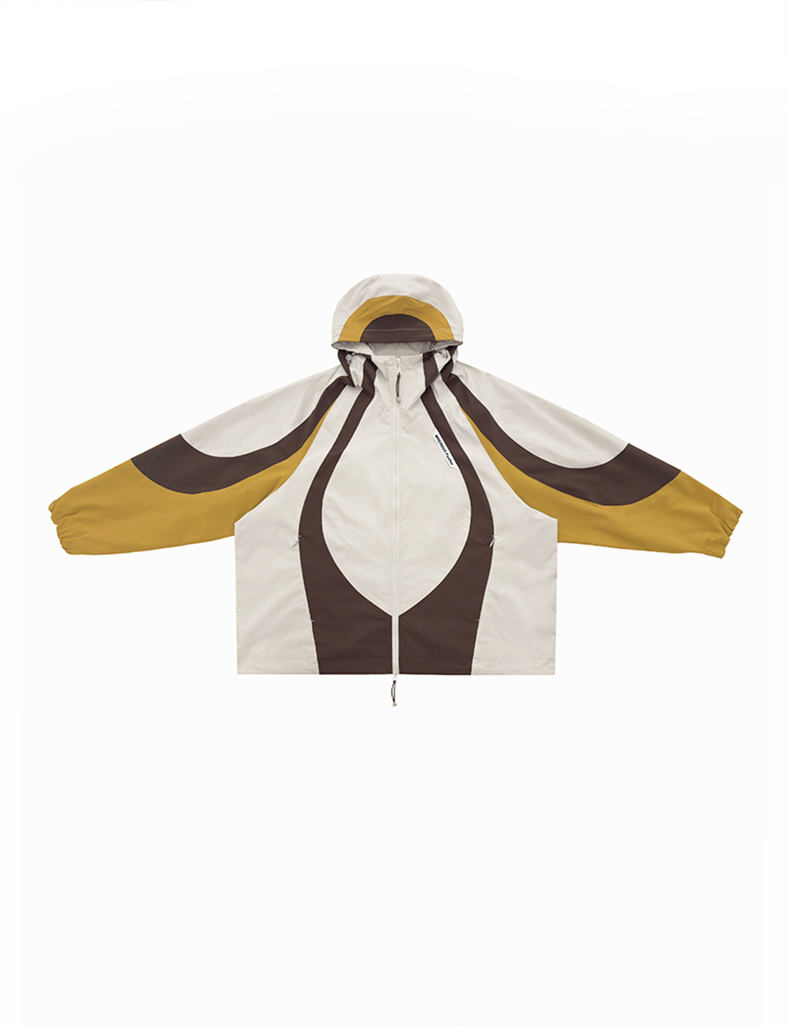 MIICHOUS Contrast Curved Panel Hooded Jacket