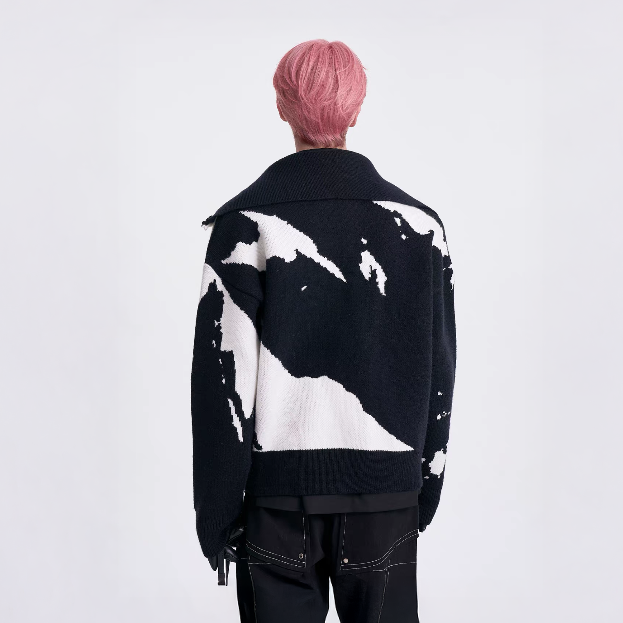 TIWILLTANG Jacquard LOGO Patch Knit Jacket