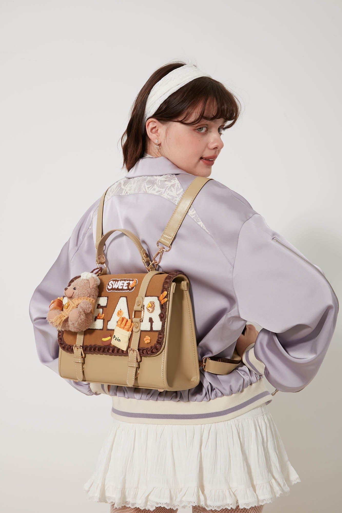 BLING BOX Baker Bear Flap Backpack