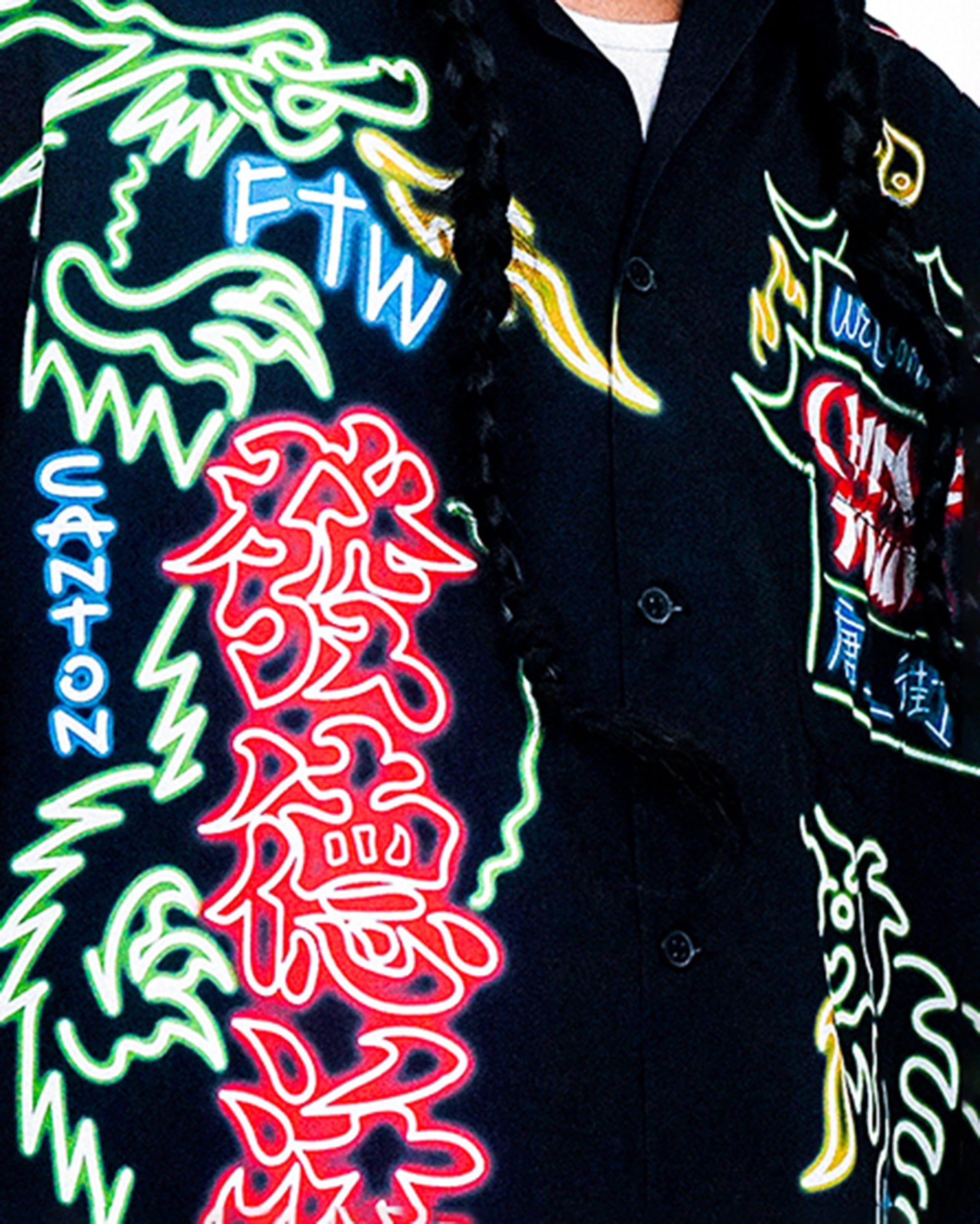 WCC Neon Chinatown Half-Shirt, premium urban and streetwear designers apparel on PROJECTISR.com, WCC
