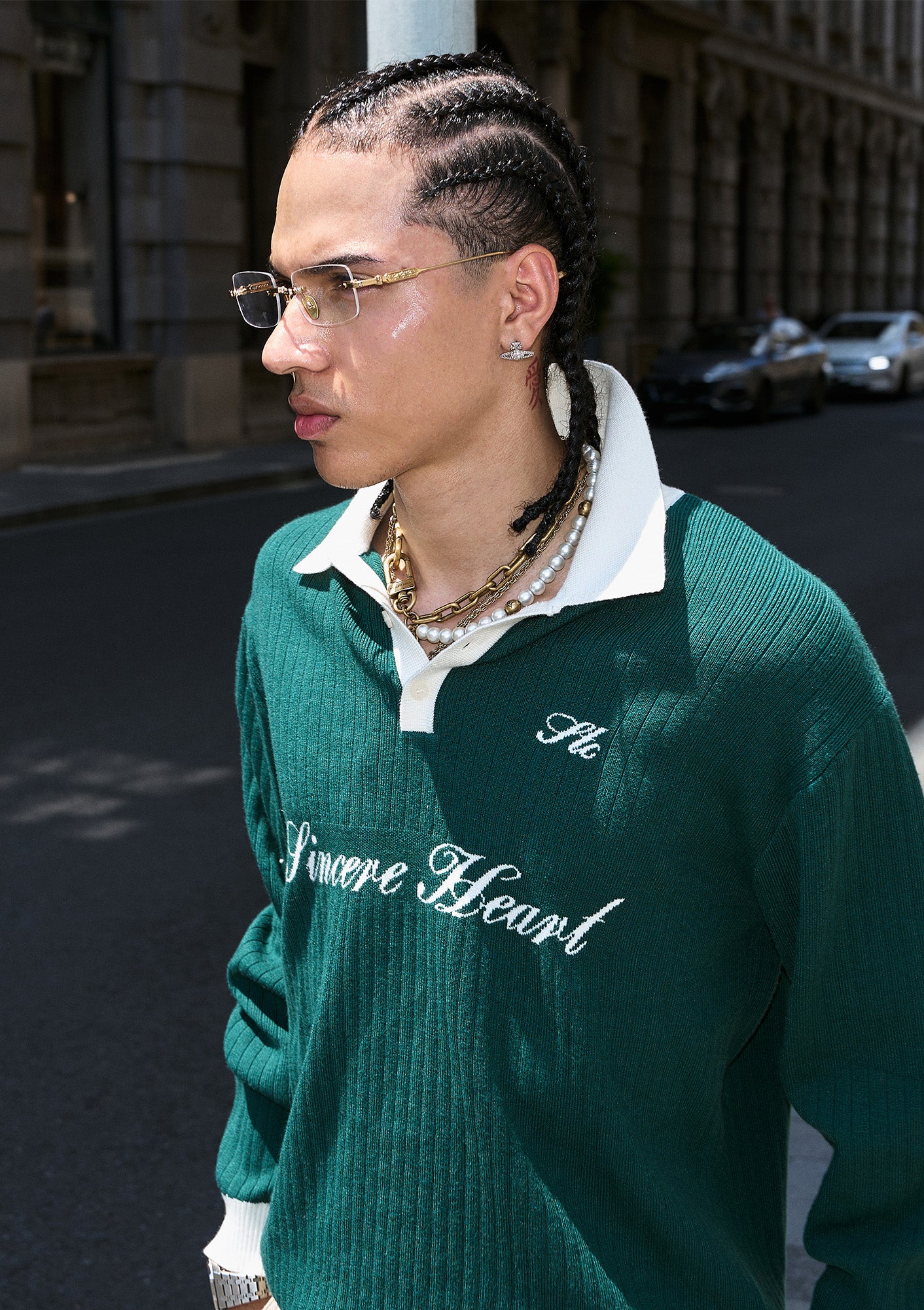 STEEPC Contrast Collar Polo Sweater, premium urban and streetwear designers apparel on PROJECTISR.com, STEEPC