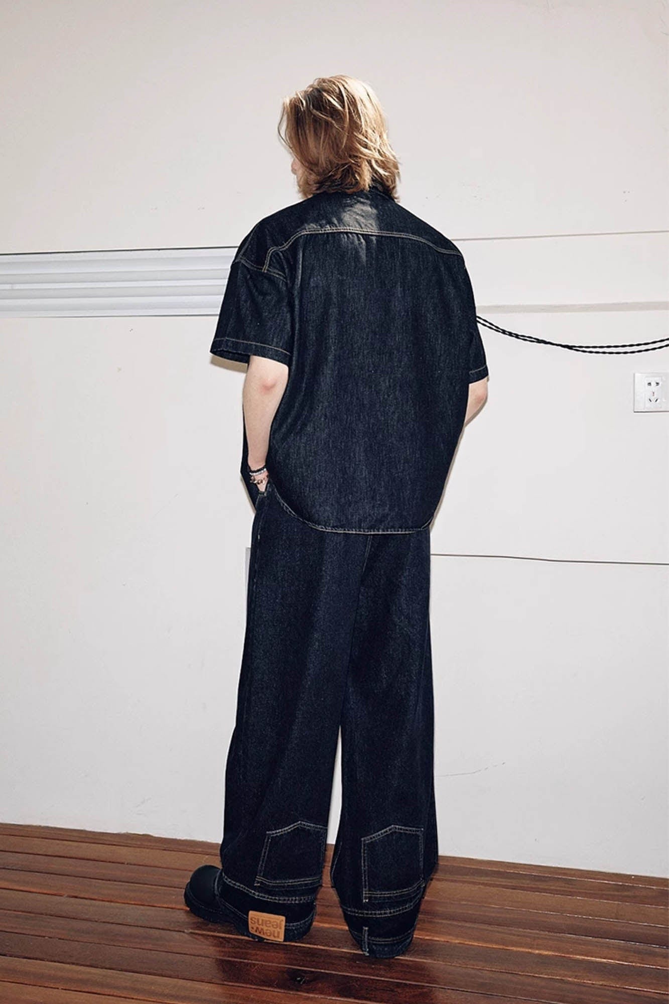 KREATE Inverted Deconstructed Baggy Jeans, premium urban and streetwear designers apparel on PROJECTISR.com, KREATE