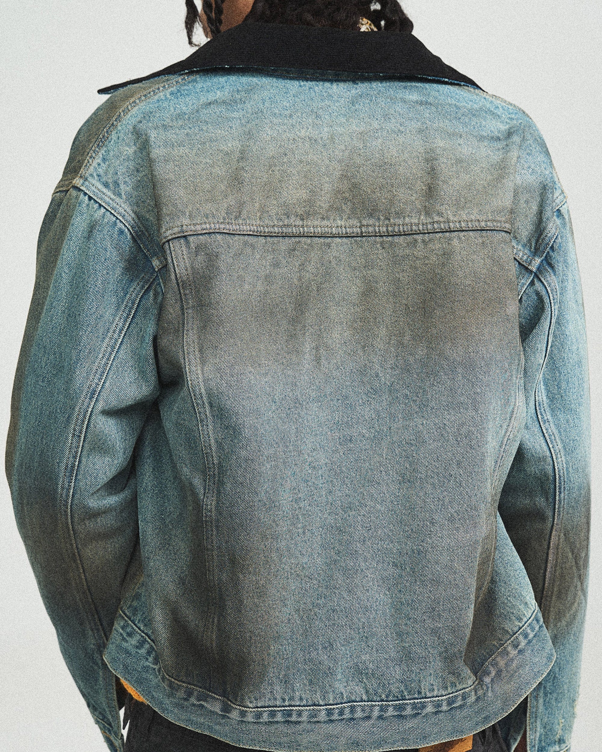 STEEPC Distressed Washed Denim Jacket, premium urban and streetwear designers apparel on PROJECTISR.com, STEEPC
