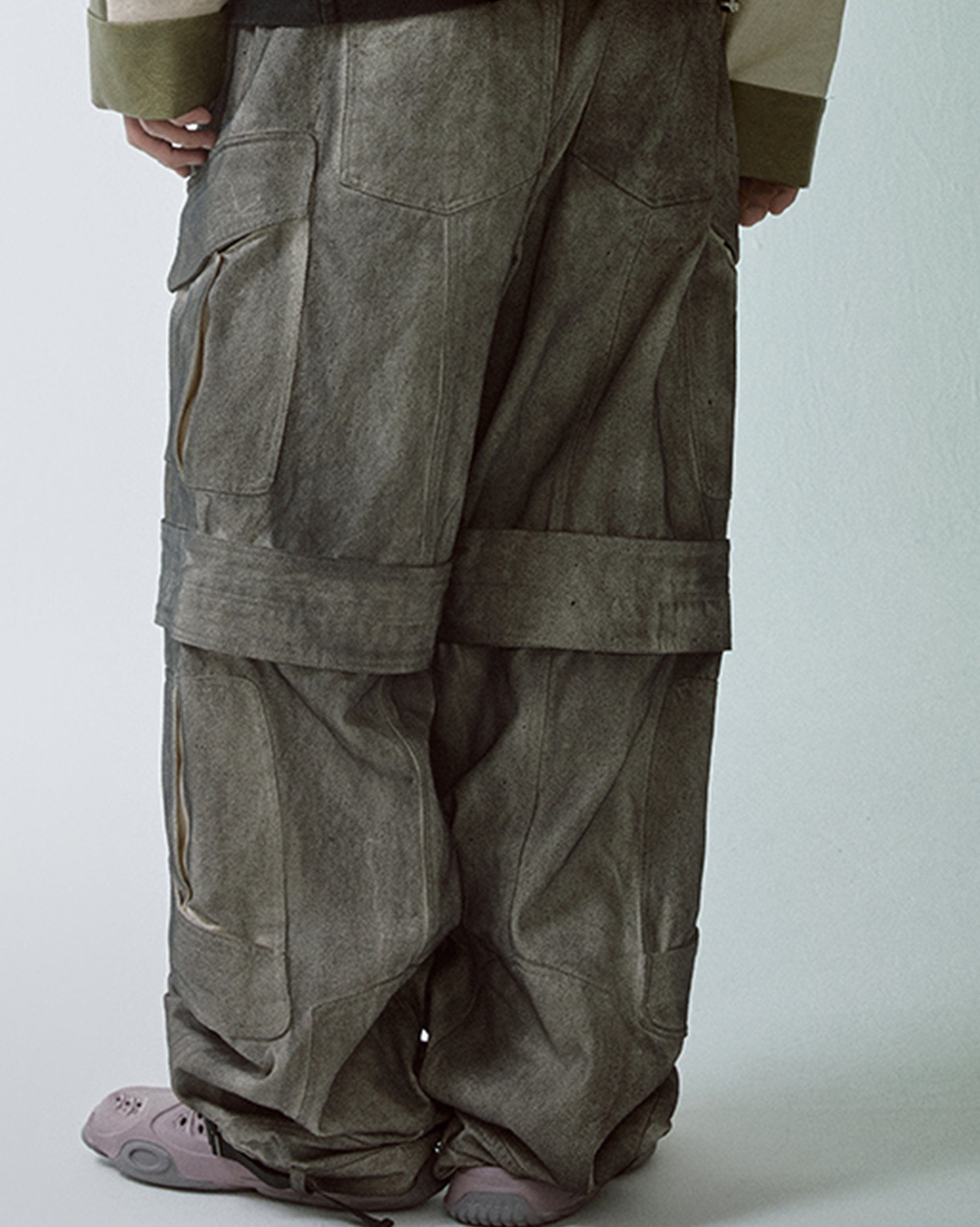 F2CE Retro Dirty Fit Double-Knee Cargo Pants, premium urban and streetwear designers apparel on PROJECTISR.com, F2CE