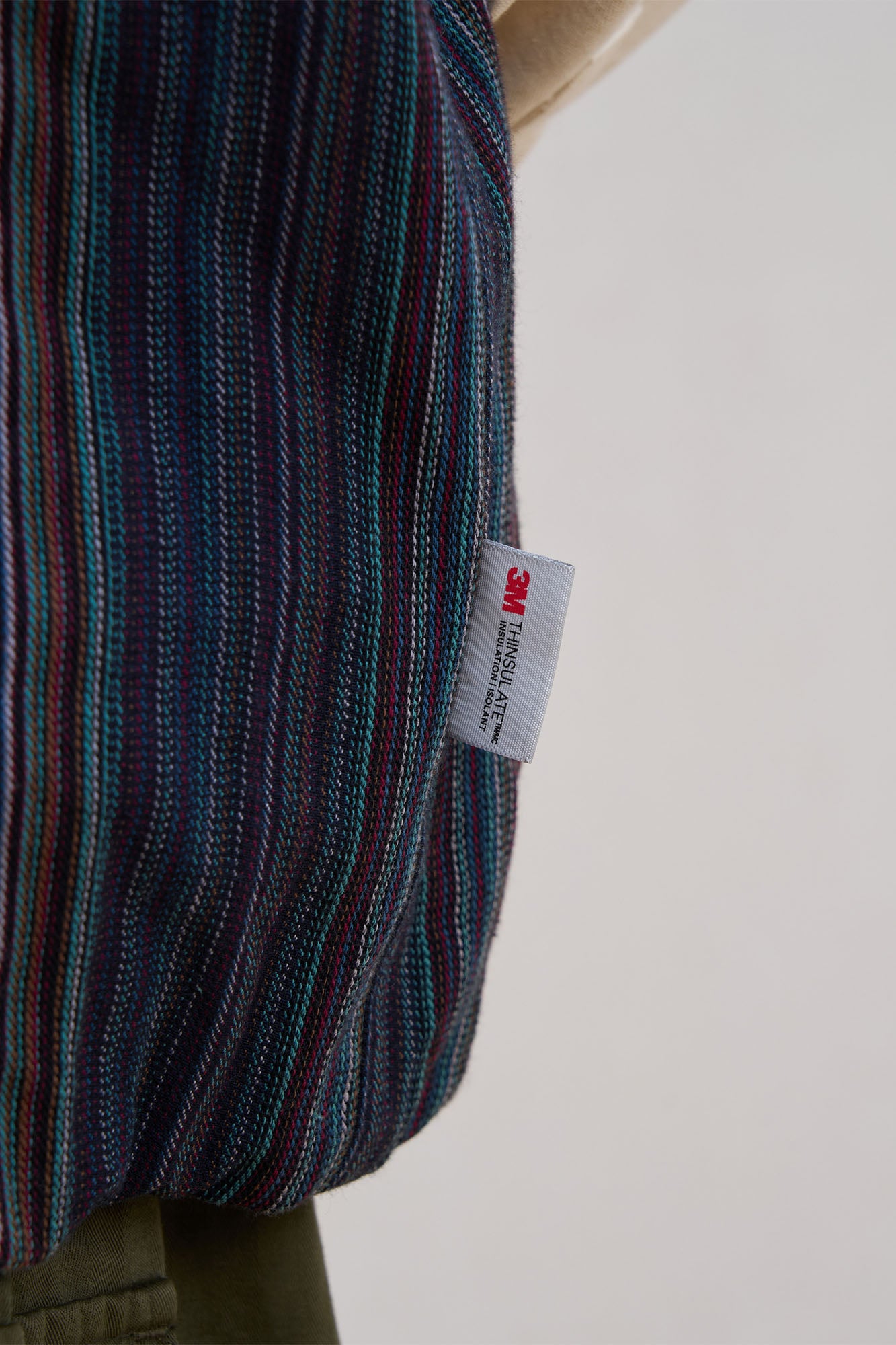 UNLIMITED MOTE Stripe Stand-Collar Padded Vest