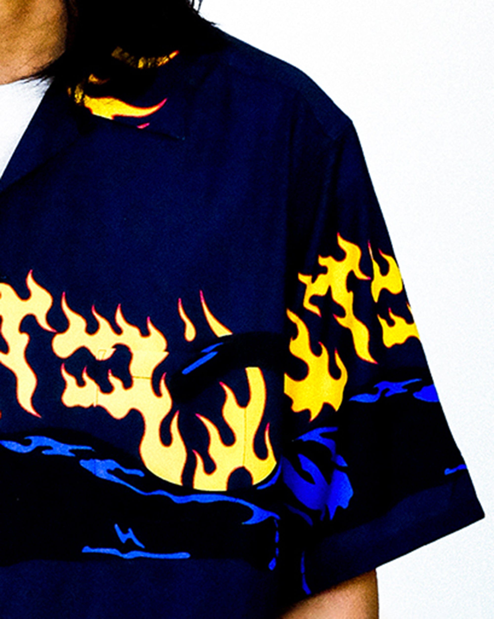 WCC Flaming Panther Half-Shirt, premium urban and streetwear designers apparel on PROJECTISR.com, WCC