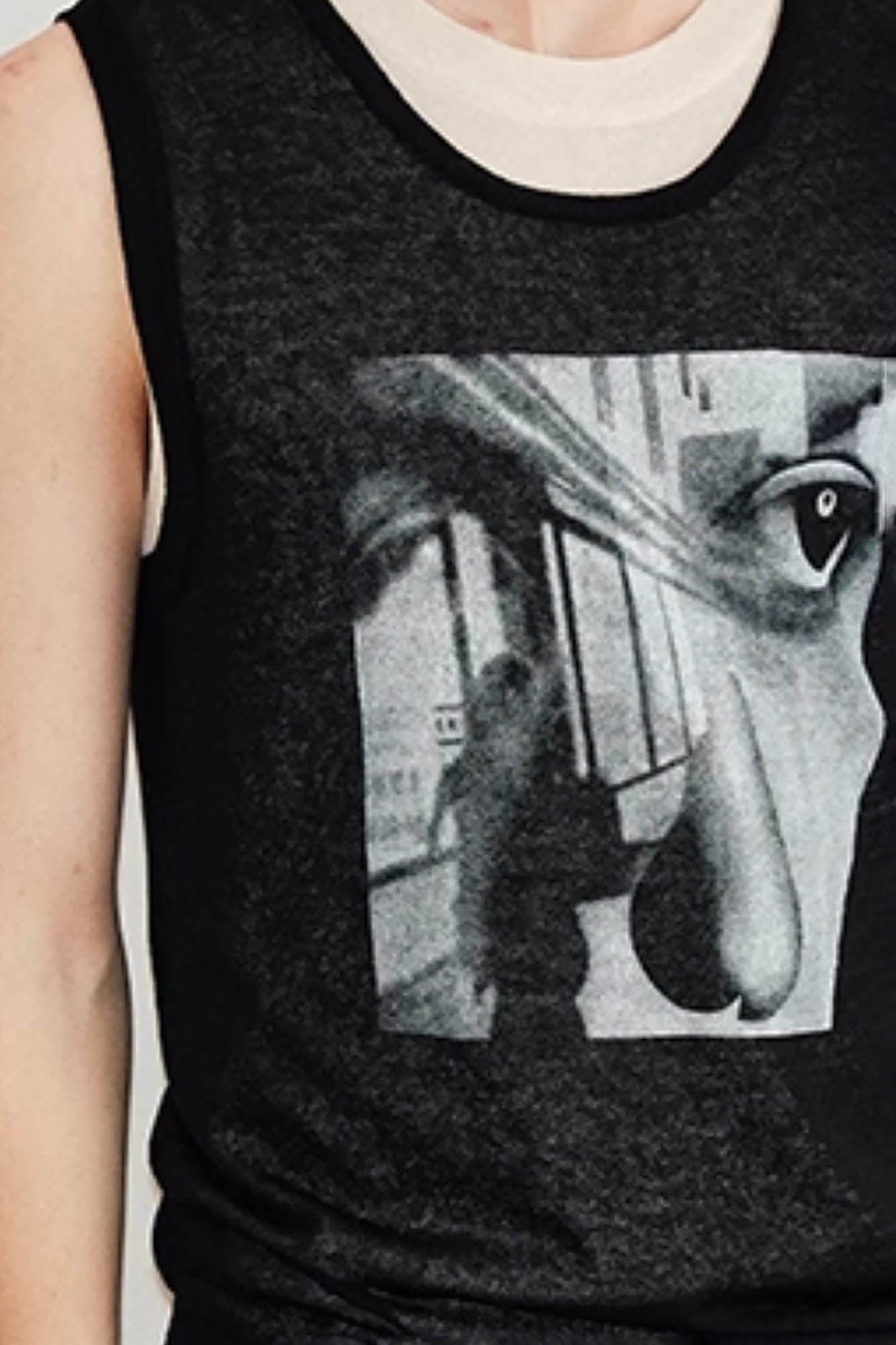KREATE Abstract Face Knitted Tank Top, premium urban and streetwear designers apparel on PROJECTISR.com, KREATE