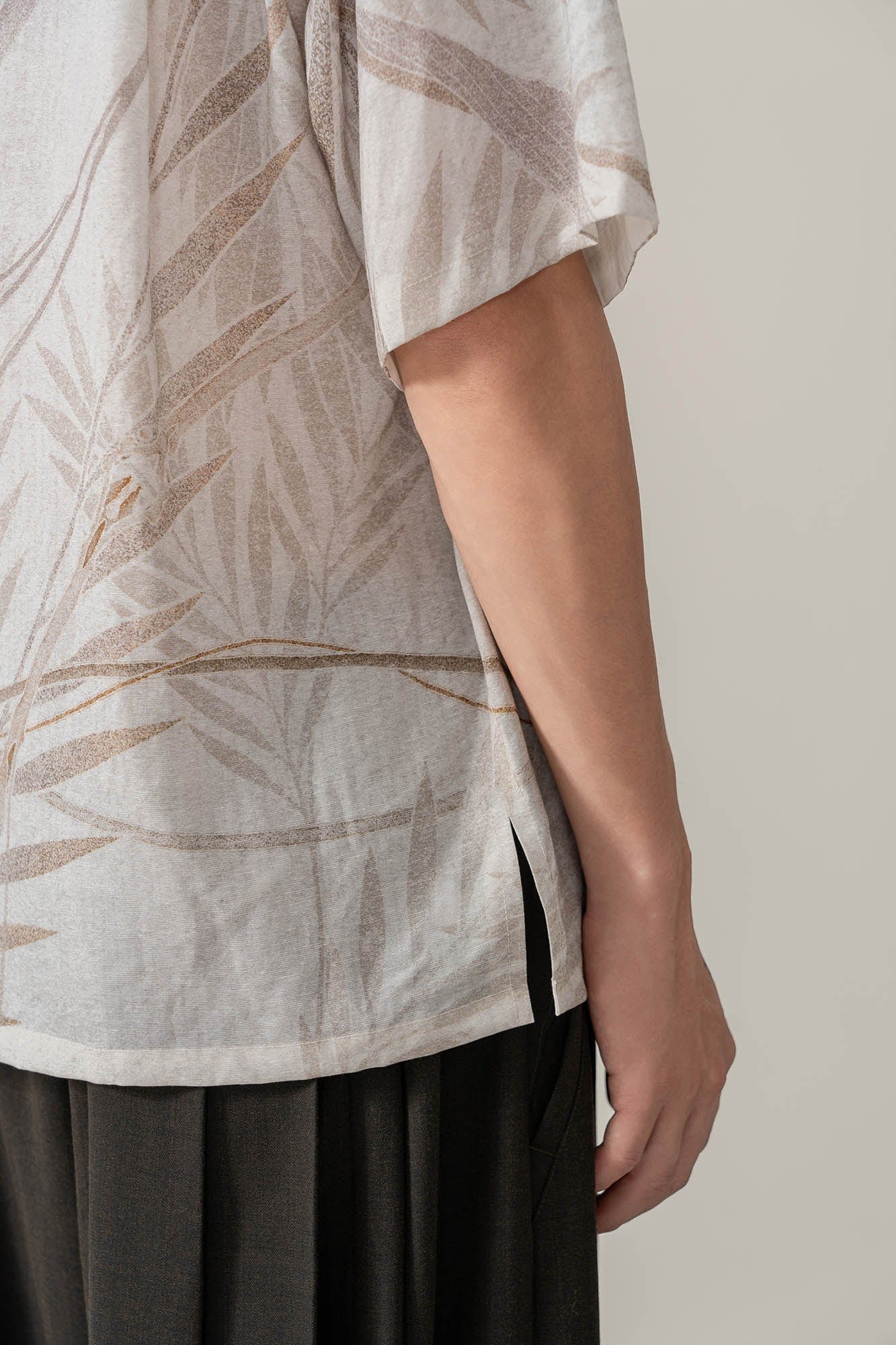 MOITIEDEPETALE Retro Foliage Half Shirt