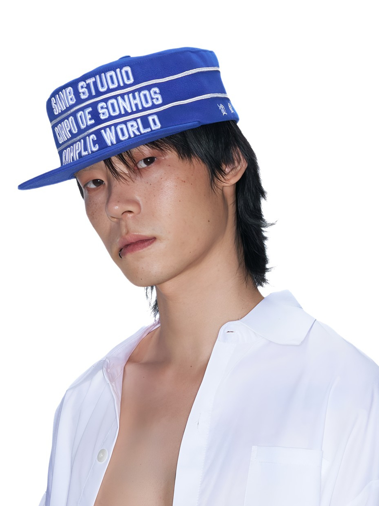SANB Text Embroidered Pillbox Cap