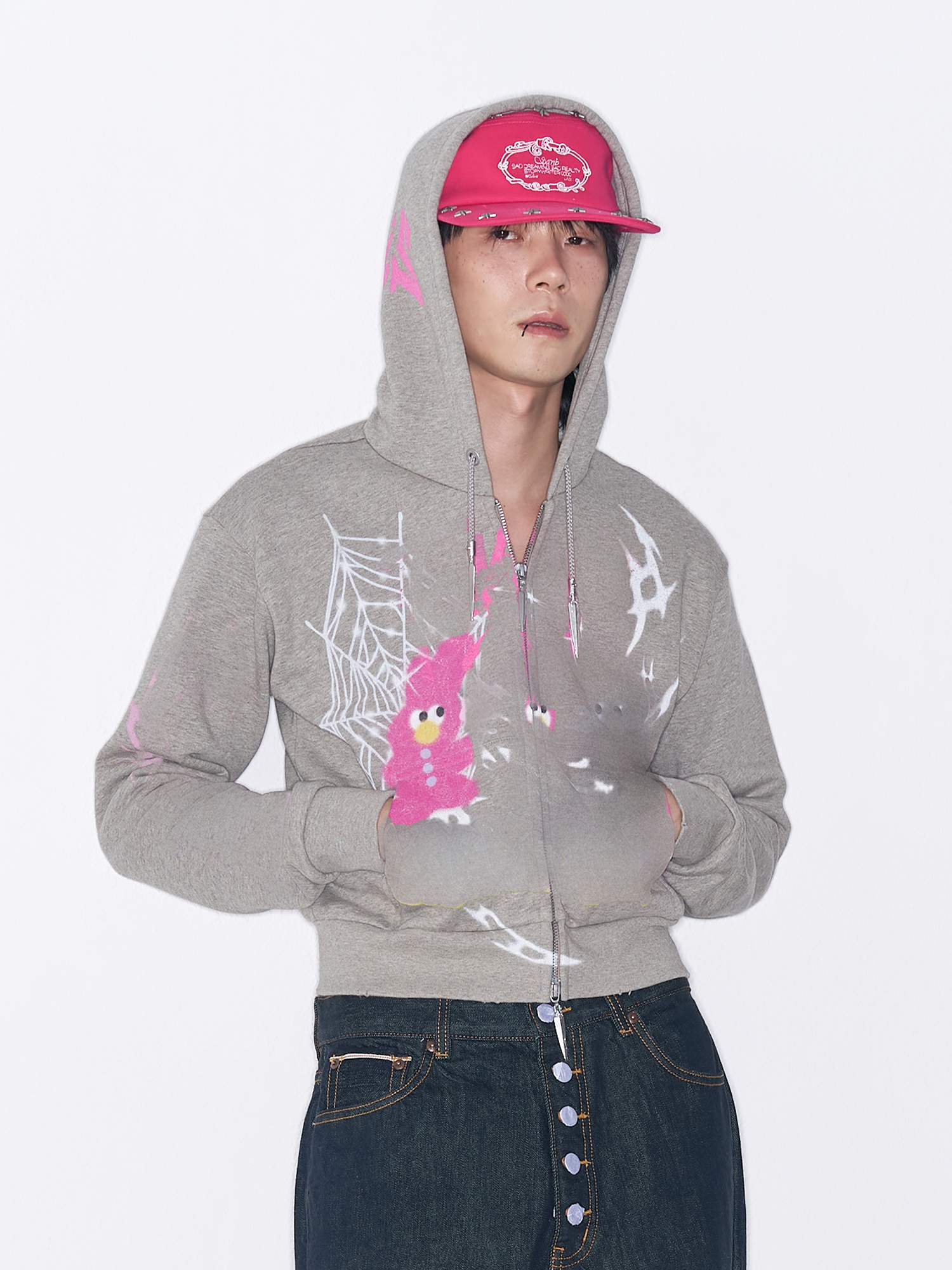 SANB Star-Studded Embroidered Pillbox Cap
