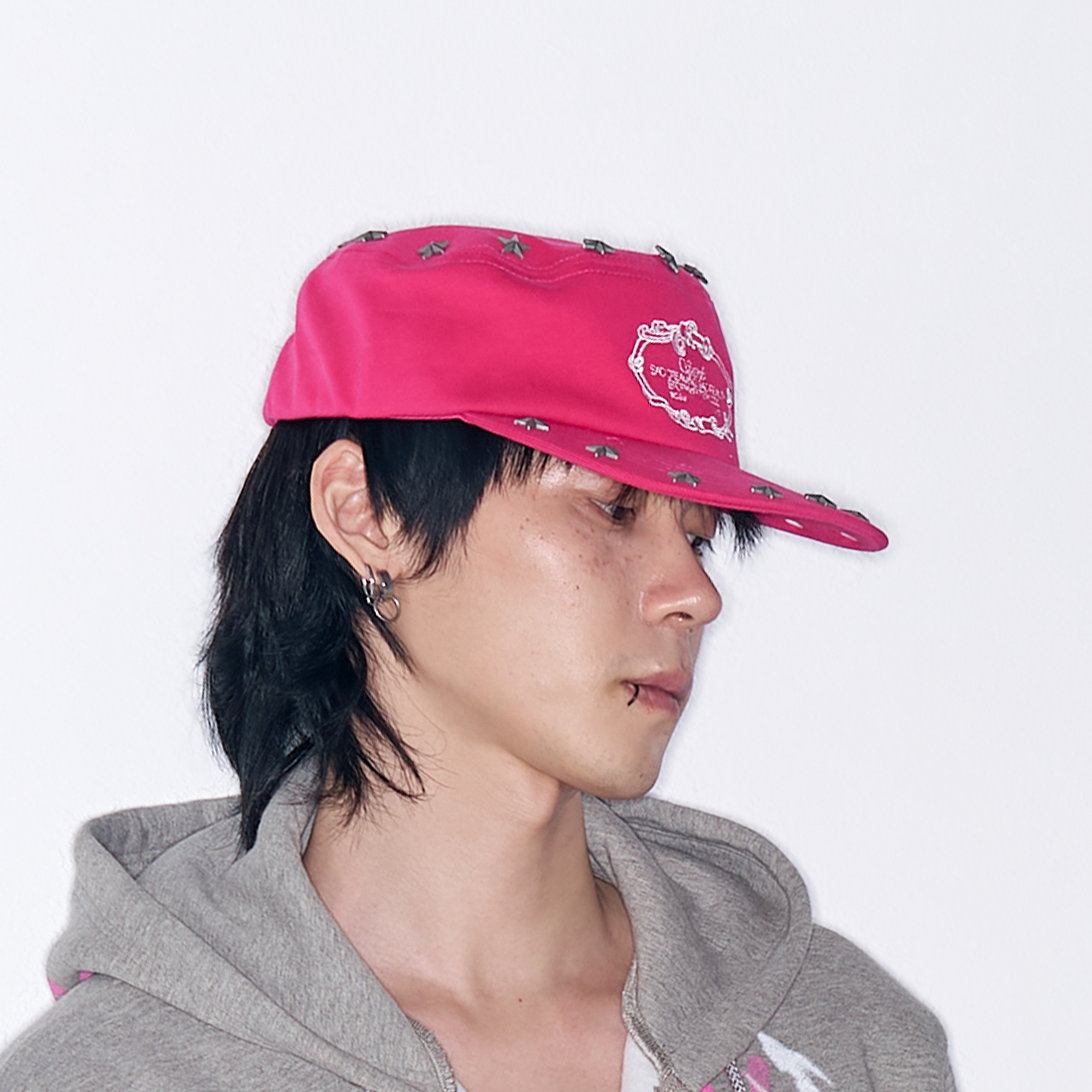SANB Star-Studded Embroidered Pillbox Cap