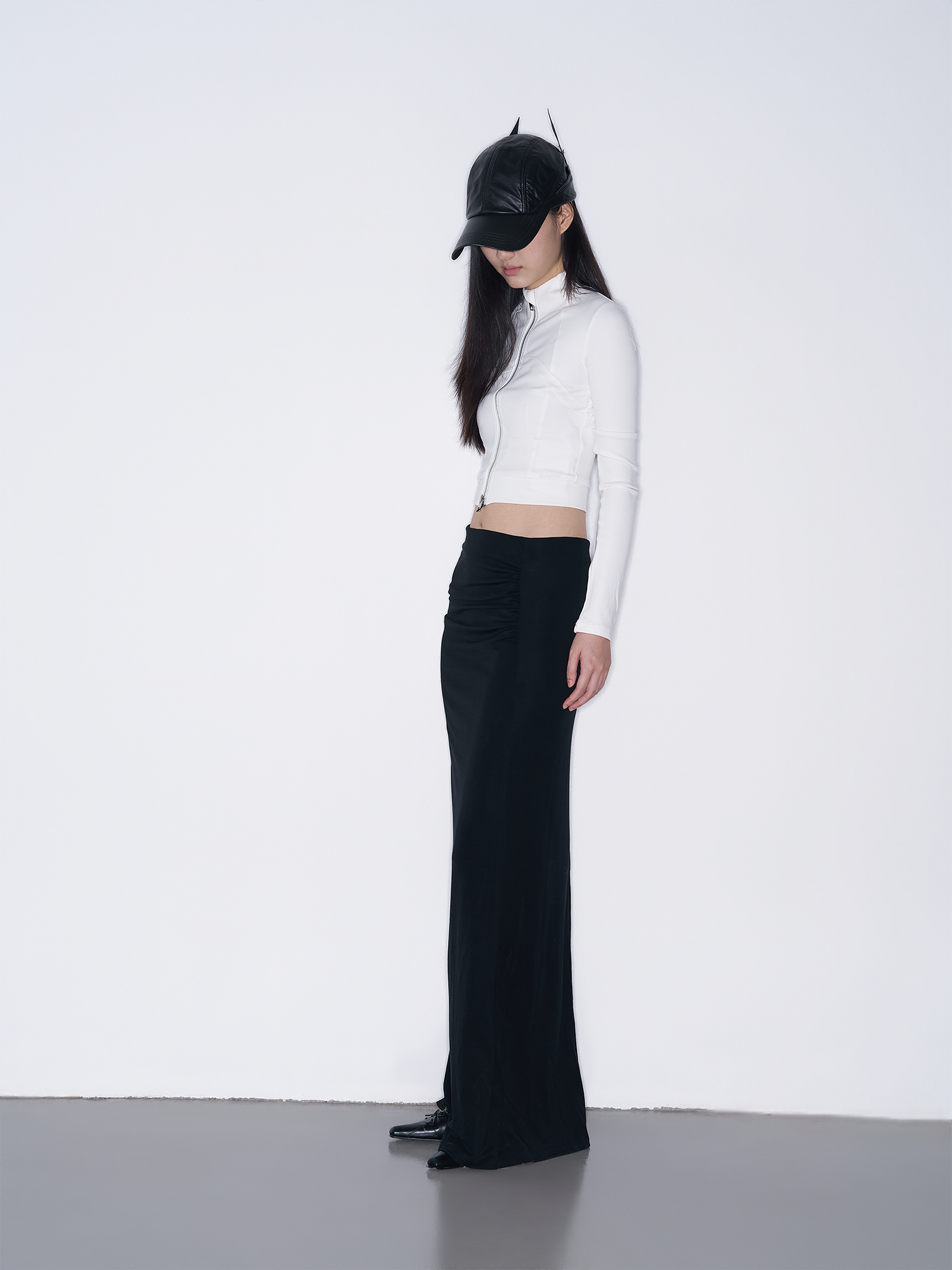 SANB Faux Leather Horned Baseball Cap