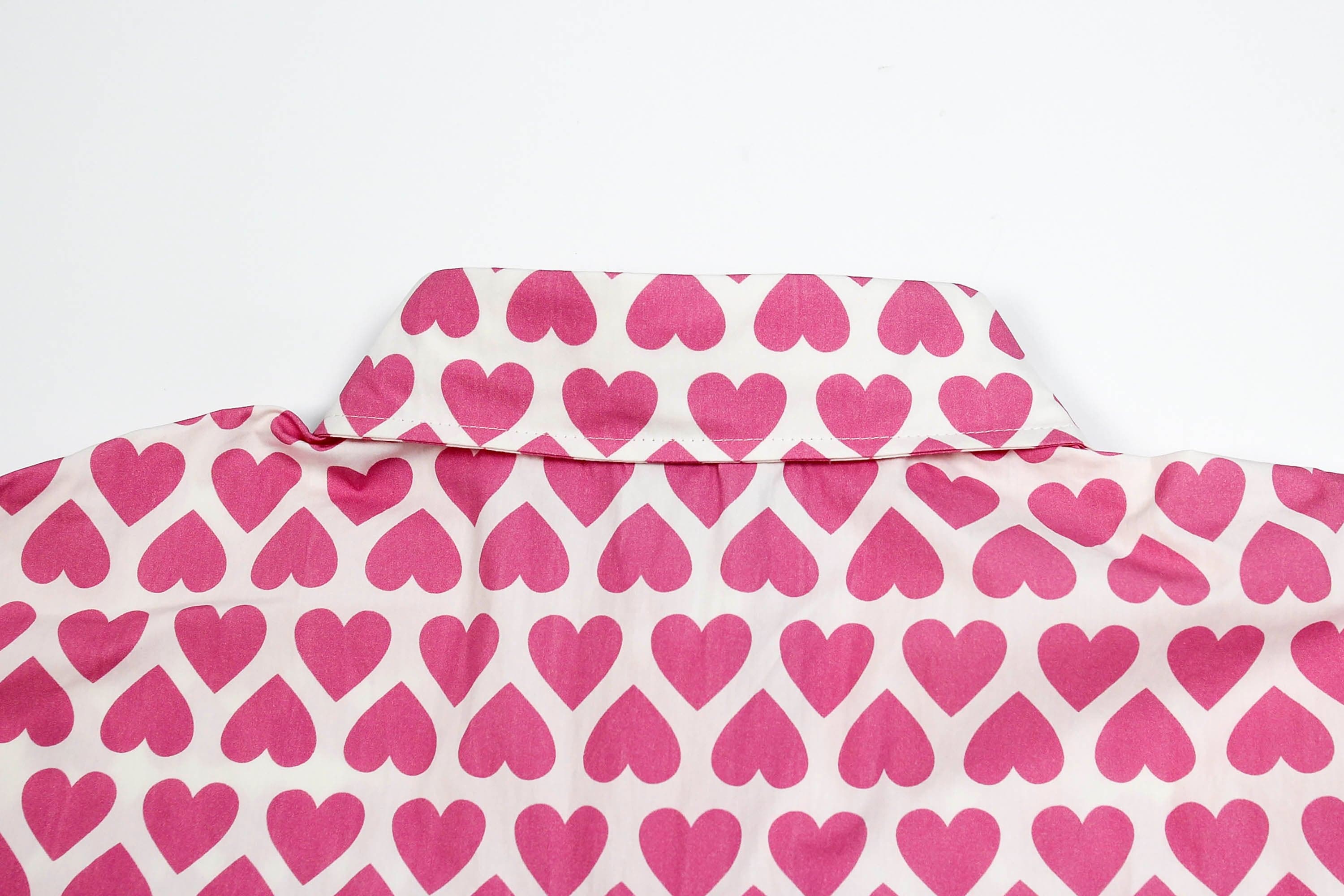 CLP Pink Heart Full-Print Shirt, premium urban and streetwear designers apparel on PROJECTISR.com, CLP