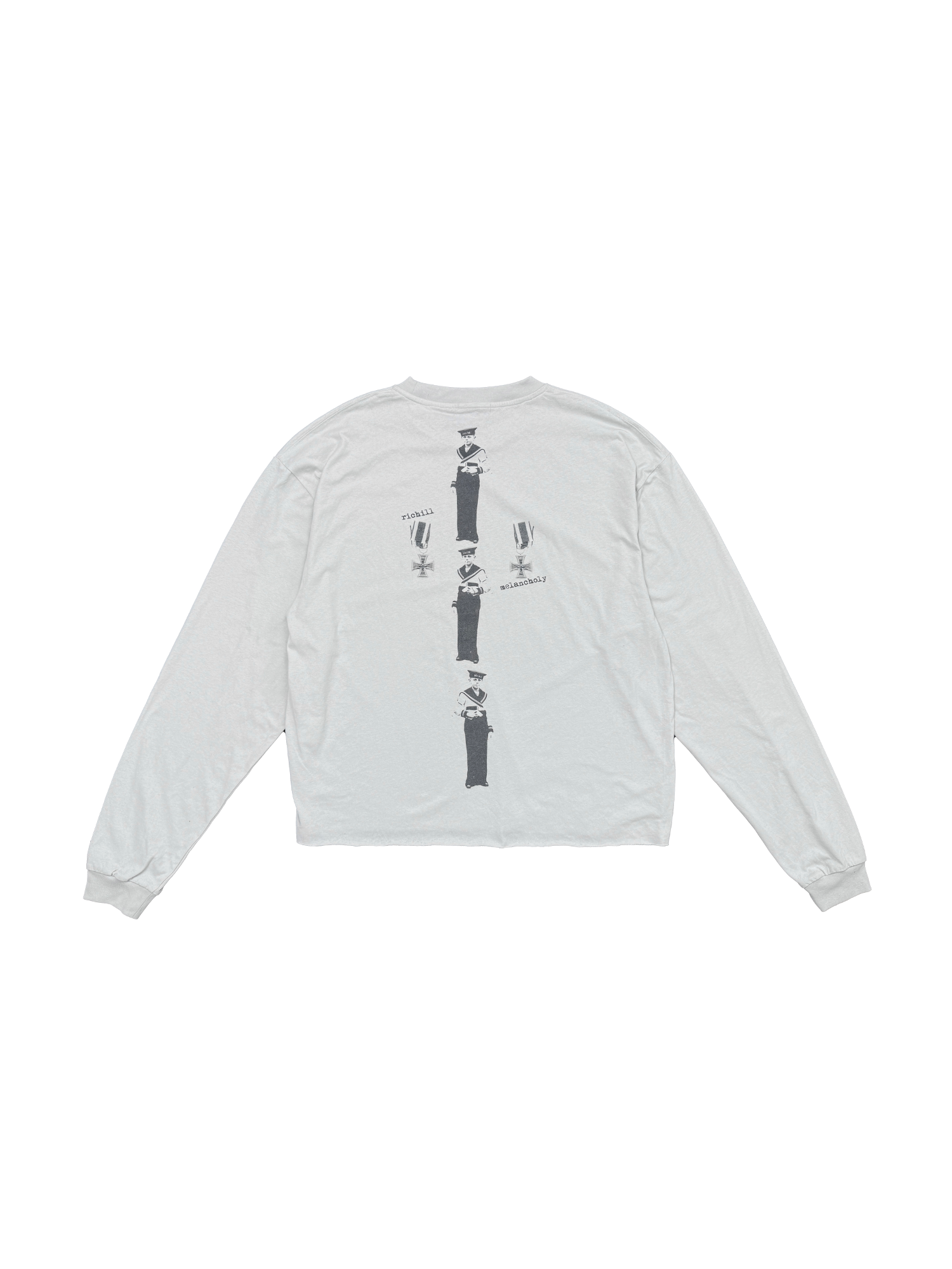 RICHILL Retro Naval Graphic Crewneck Long-Sleeve Tee, premium urban and streetwear designers apparel on PROJECTISR.com, RICHILL