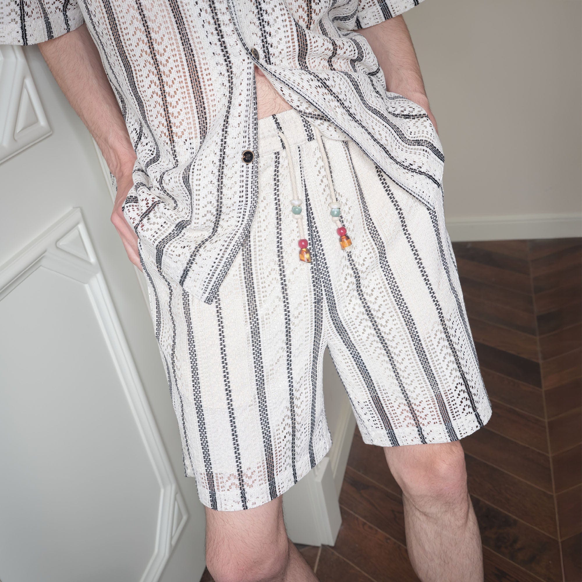 SOURPLUM Striped Crochet Two-Piece Set, premium urban and streetwear designers apparel on PROJECTISR.com, SOURPLUM