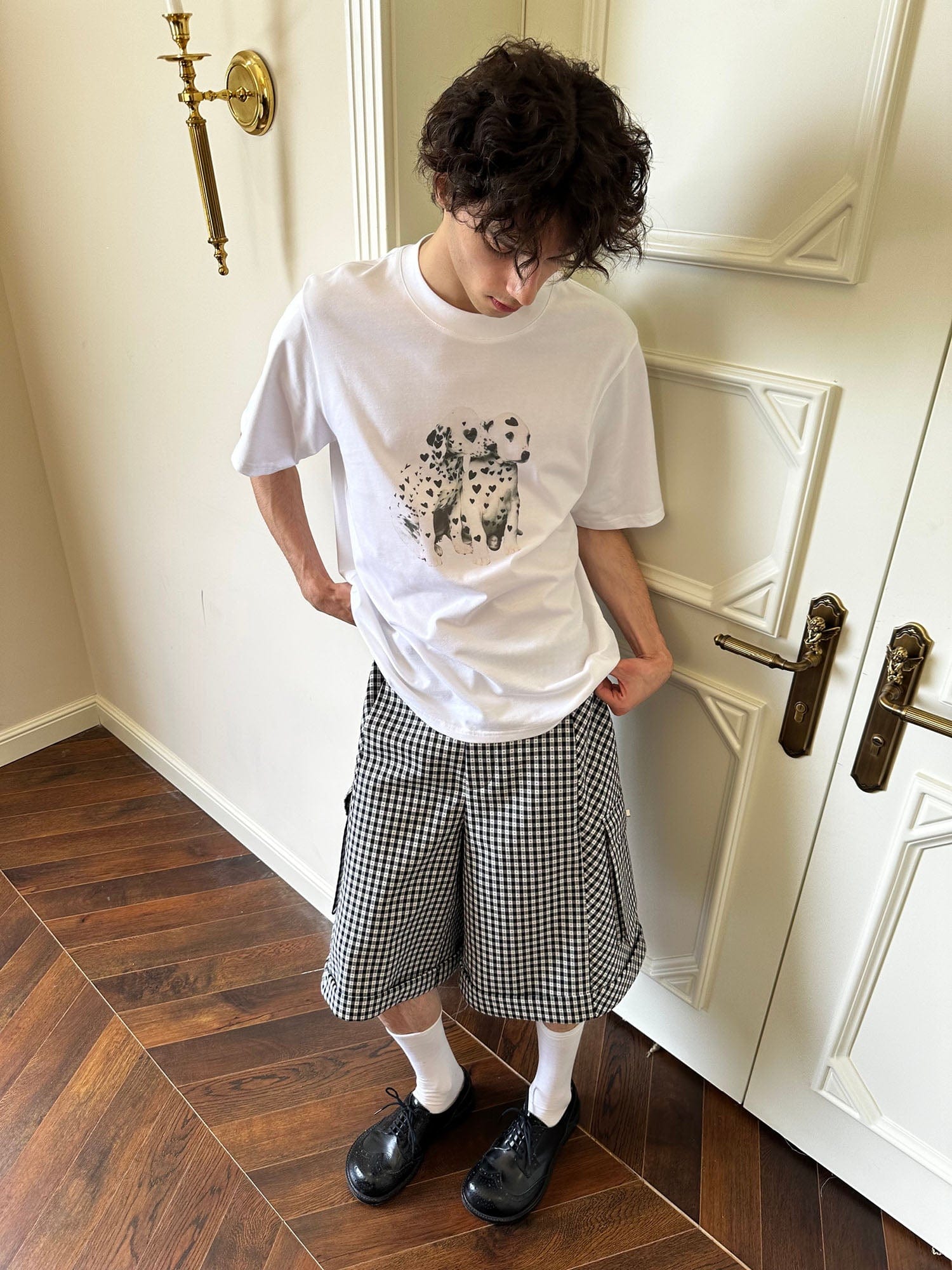 SOURPLUM Heart Dalmatian Graphic T-Shirt, premium urban and streetwear designers apparel on PROJECTISR.com, SOURPLUM