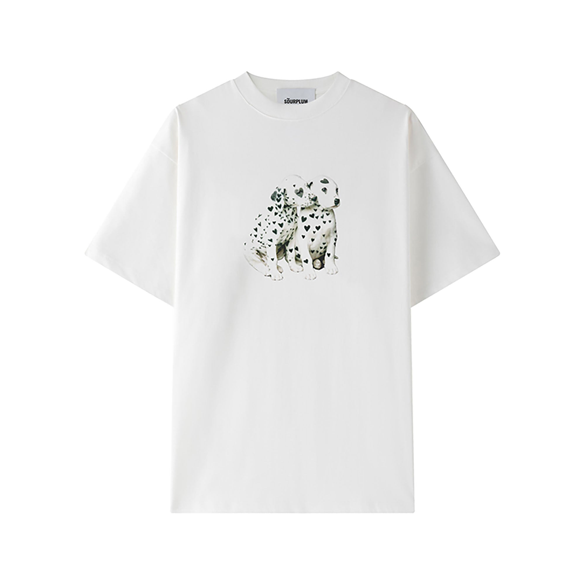 SOURPLUM Heart Dalmatian Graphic T-Shirt, premium urban and streetwear designers apparel on PROJECTISR.com, SOURPLUM