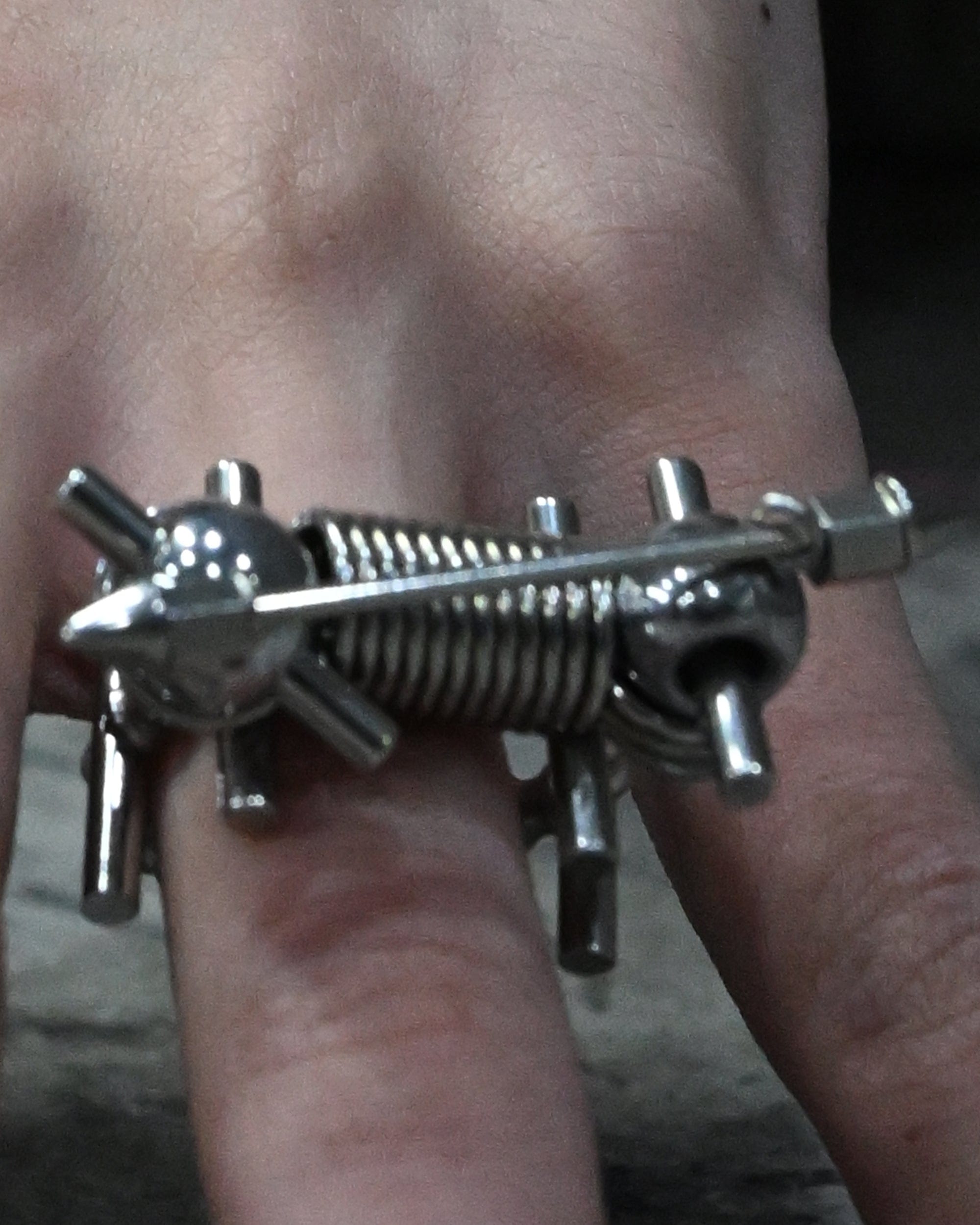 ILLUSORY Ex Machina Adjustable Rivet Ring, premium urban and streetwear designers apparel on PROJECTISR.com, ILLUSORY