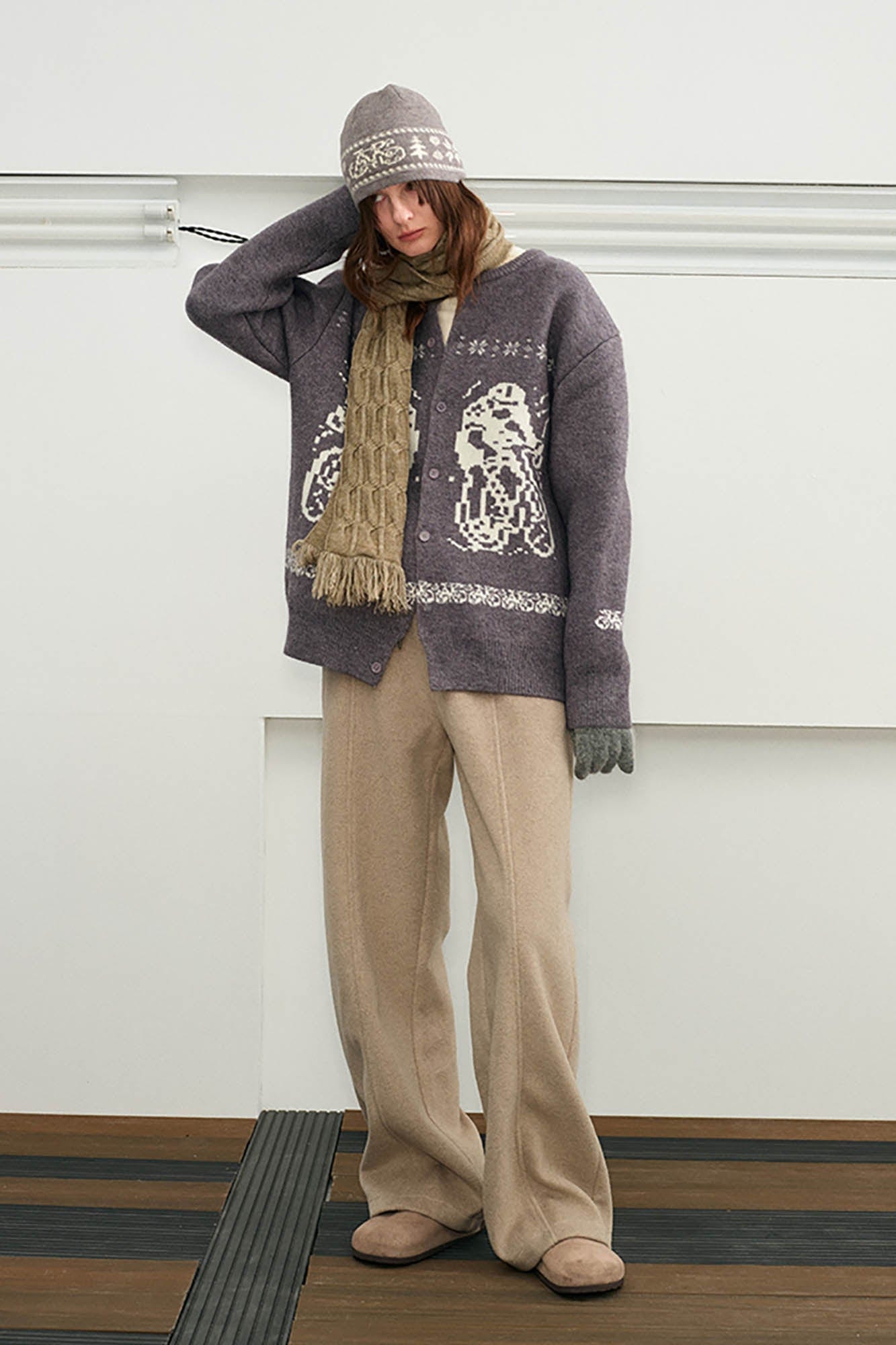 KREATE Fair Isle Button-Up Cardigan, premium urban and streetwear designers apparel on PROJECTISR.com, KREATE