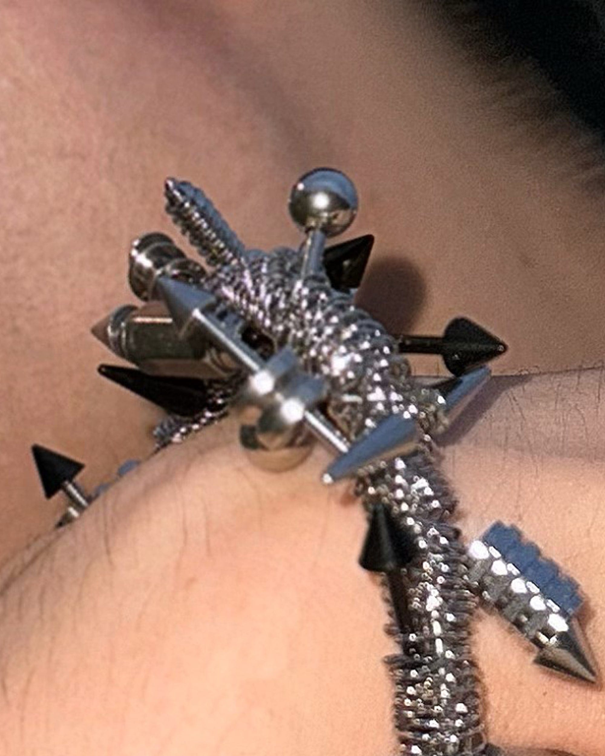 ILLUSORY Time Traveler Rivet Hollow Out Bracelet, premium urban and streetwear designers apparel on PROJECTISR.com, ILLUSORY
