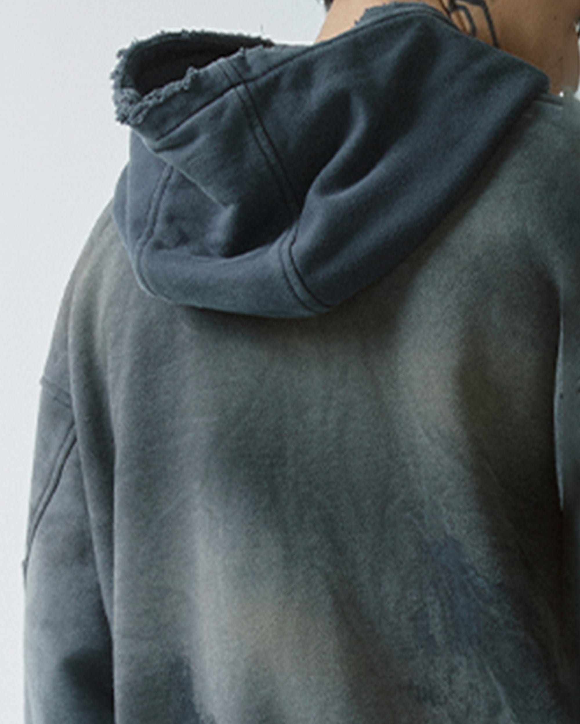 F2CE Distressed Spliced Hoodie, premium urban and streetwear designers apparel on PROJECTISR.com, F2CE