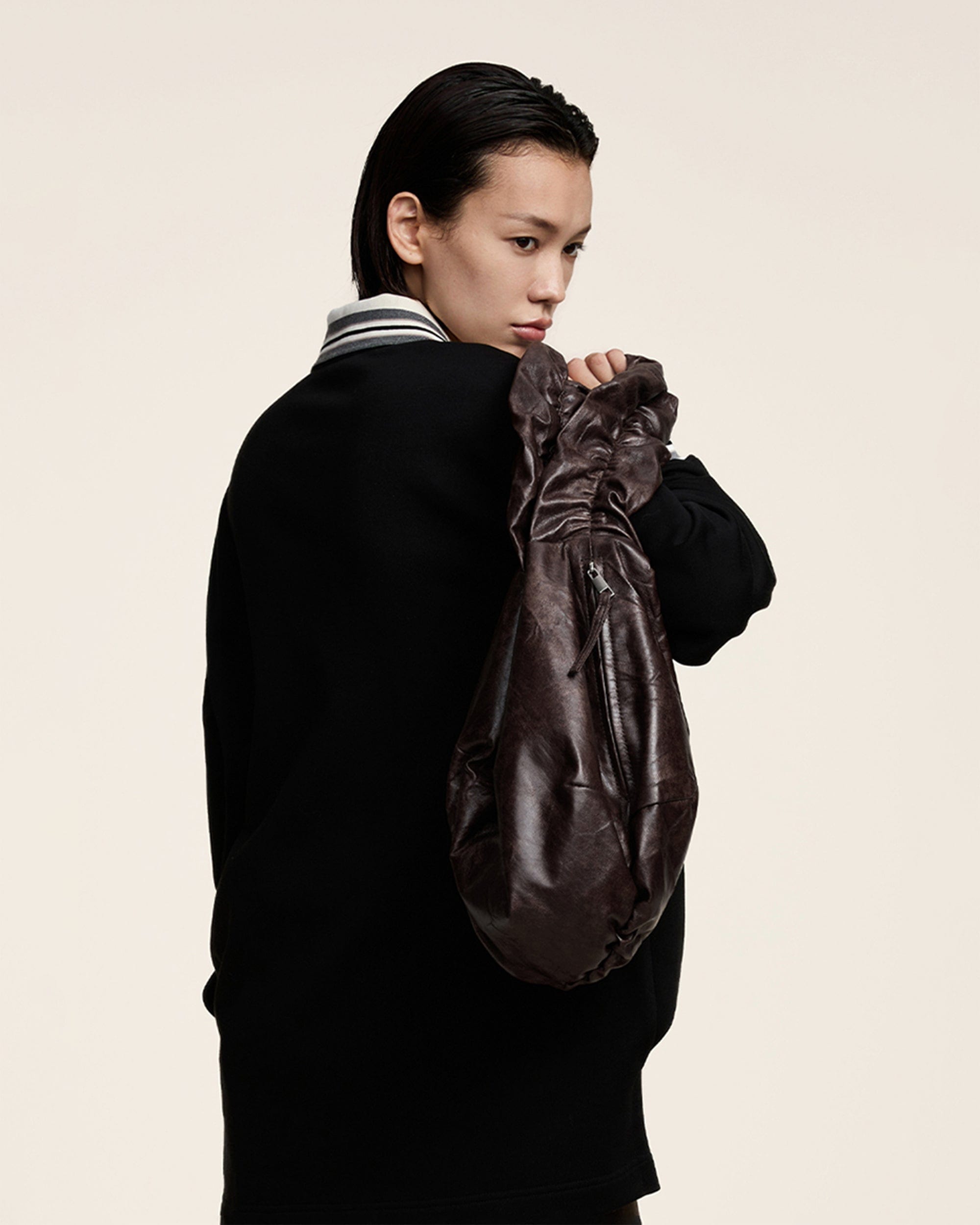 OPICLOTH Wrinkle Crescent Bag, premium urban and streetwear designers apparel on PROJECTISR.com, OPICLOTH
