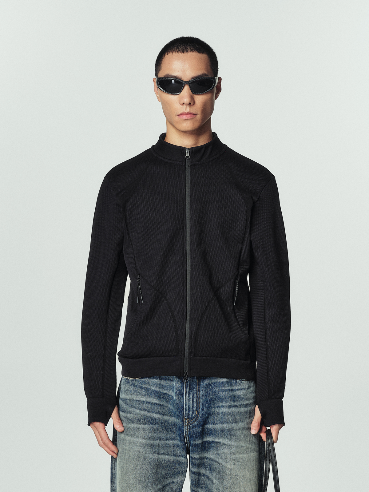 CATSSTAC Seamless Knit Mock-Neck Jacket