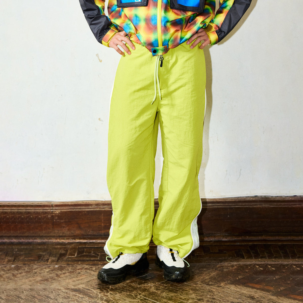 YANLI Fluorescent Mesh Waterproof Track Pants