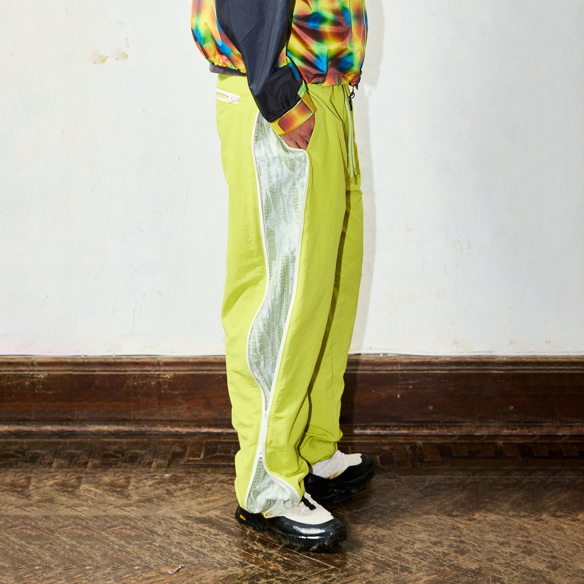 YANLI Fluorescent Mesh Waterproof Track Pants