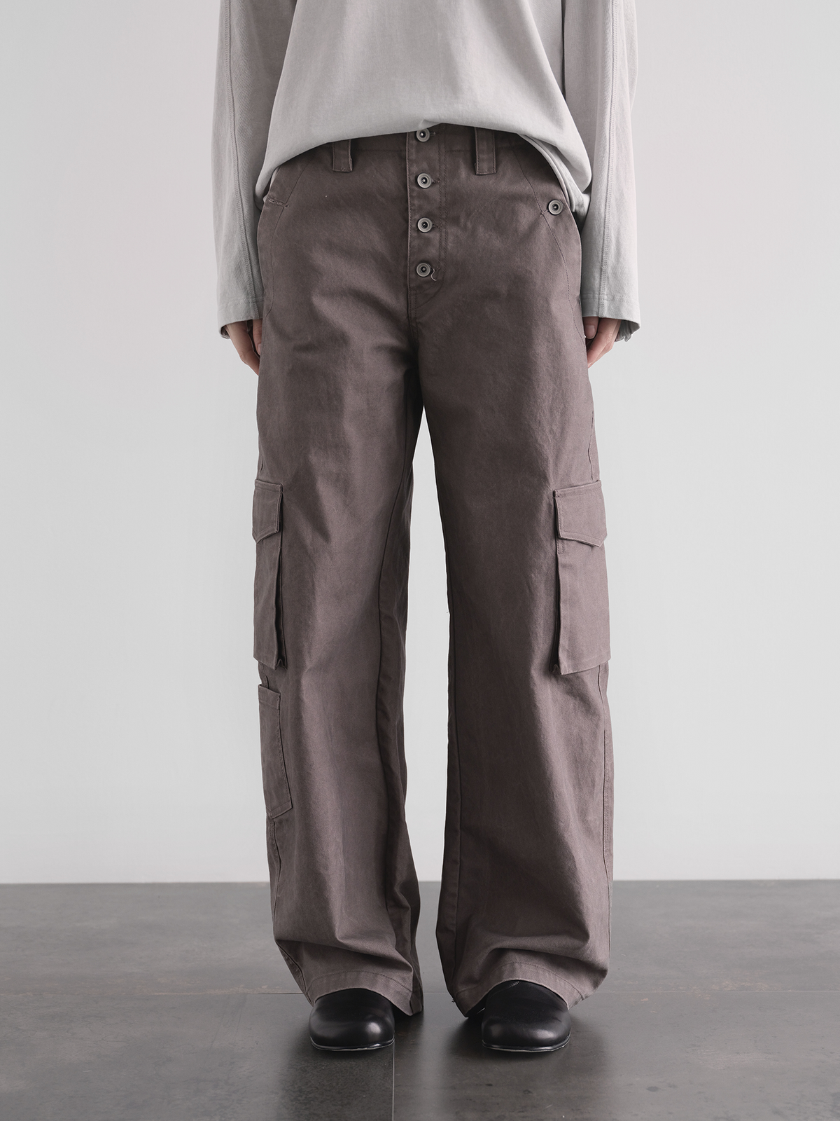 ORGANIC EMOTION Multi-Pocket Washed Retro Cargo Pants