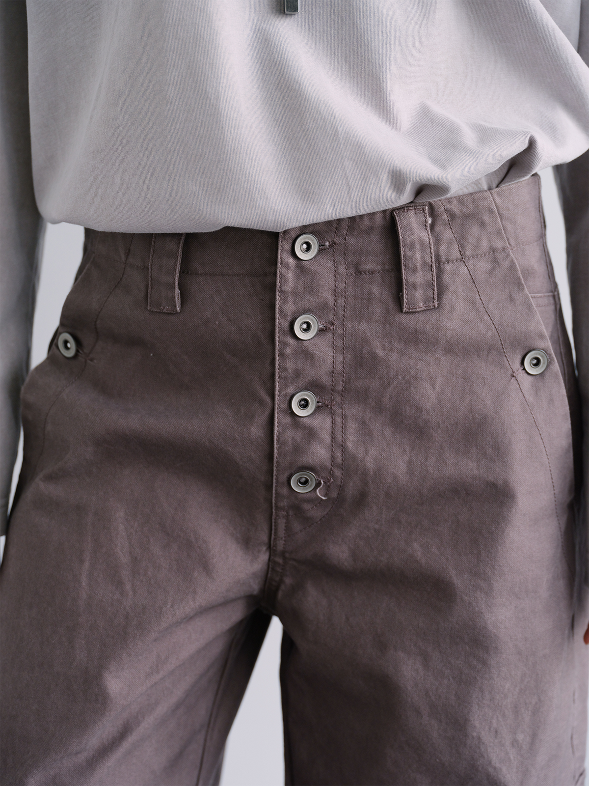 ORGANIC EMOTION Multi-Pocket Washed Retro Cargo Pants