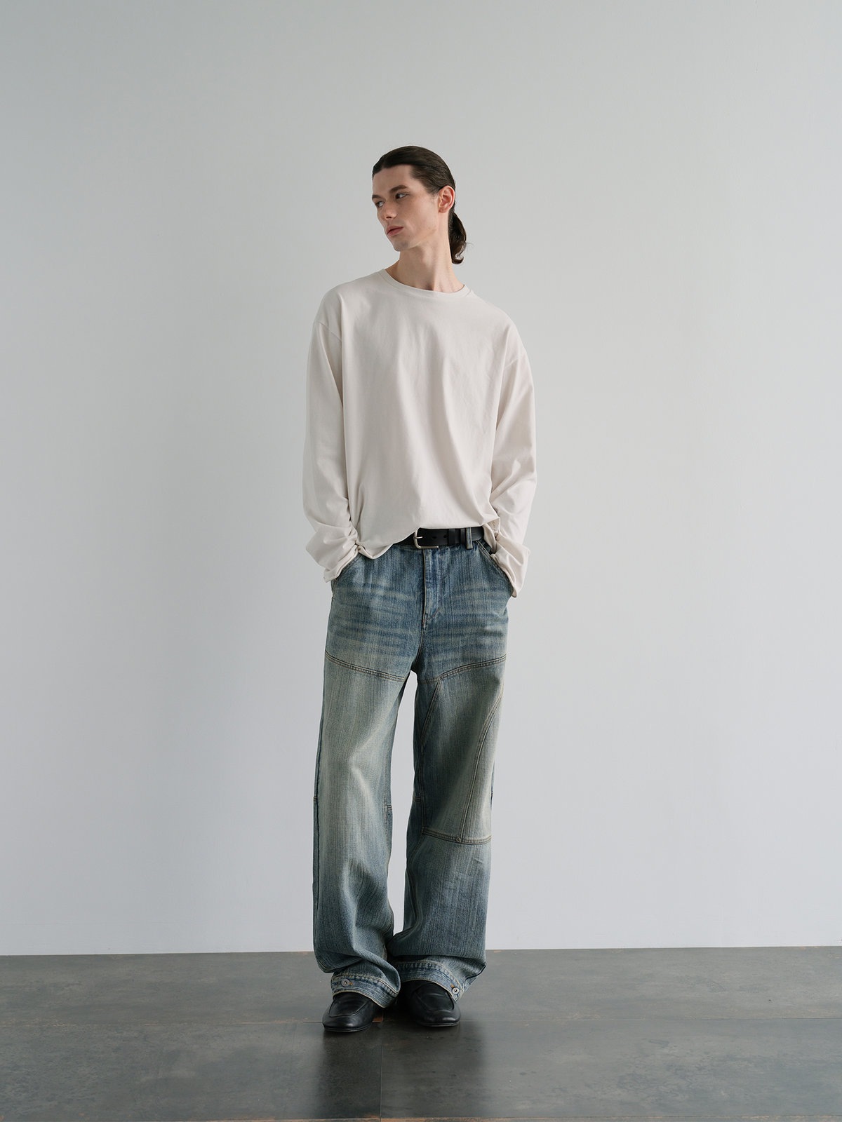 ORGANIC EMOTION Retro Washed Straight-Leg Jeans