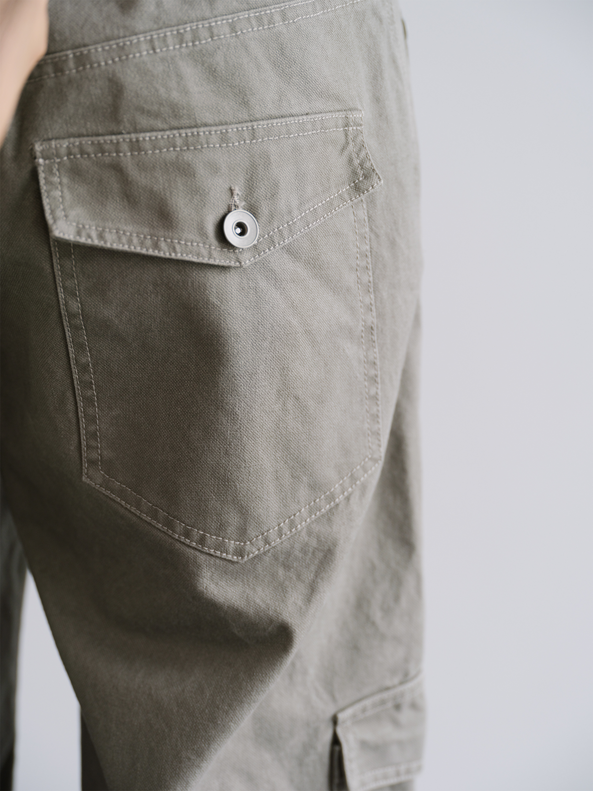 ORGANIC EMOTION Multi-Pocket Washed Retro Cargo Pants