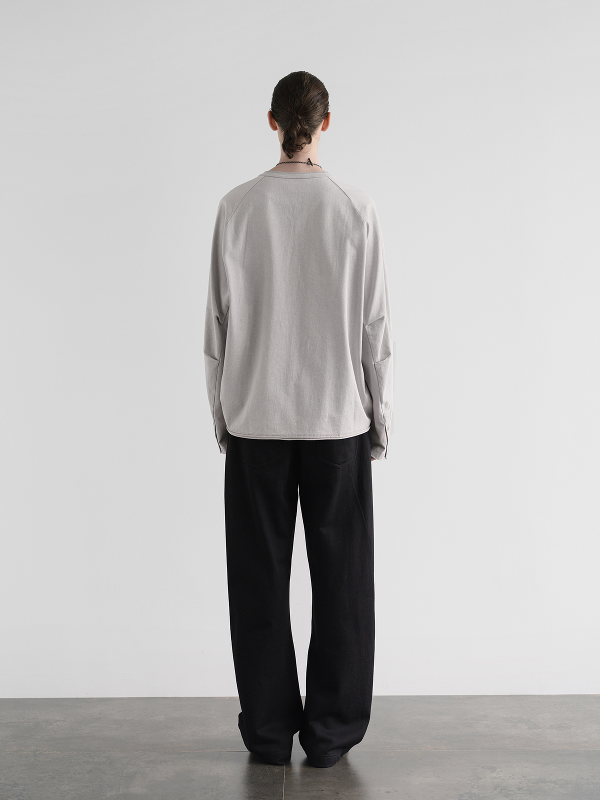 ORGANIC EMOTION Asymmetrical Spliced Drawstring Wide-Leg Pants