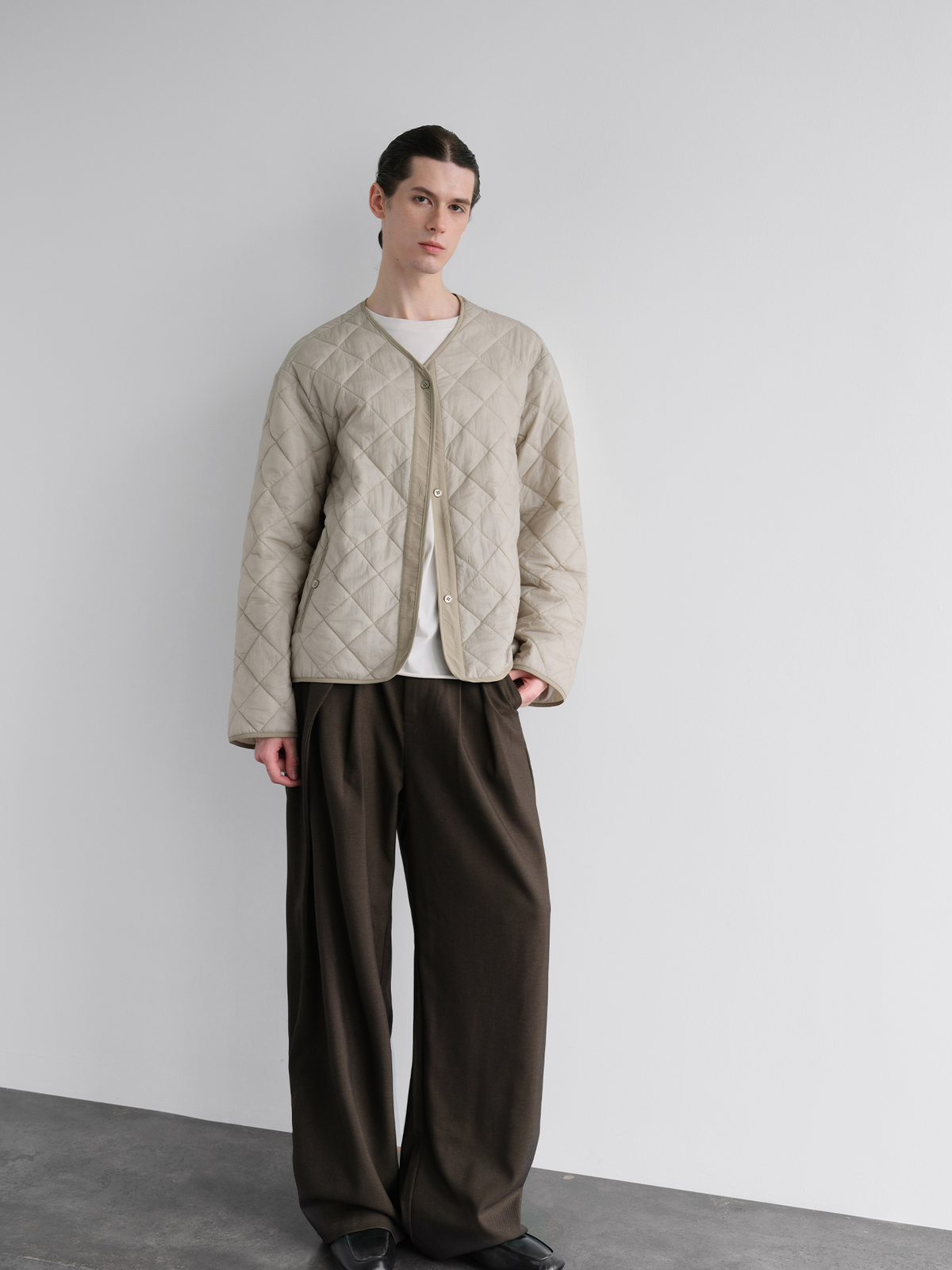 ORGANIC EMOTION Deconstructed Asymmetrical Pleated Trousers