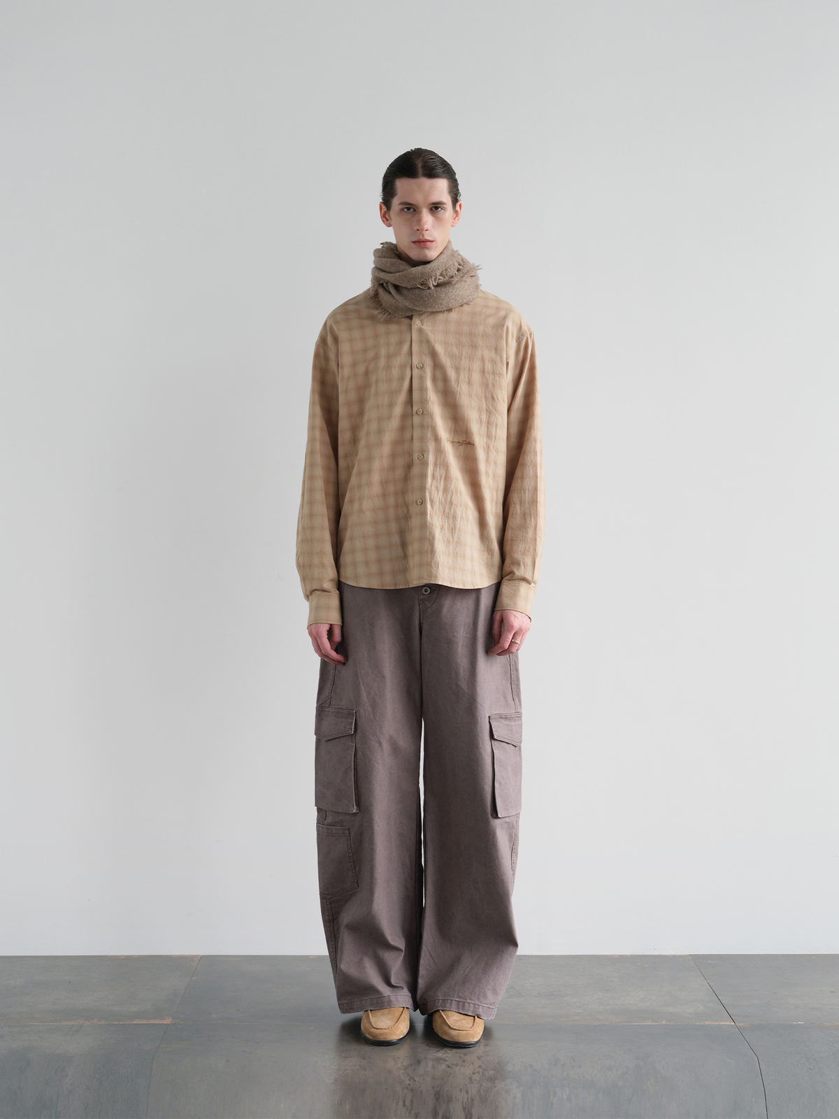ORGANIC EMOTION Multi-Pocket Washed Retro Cargo Pants
