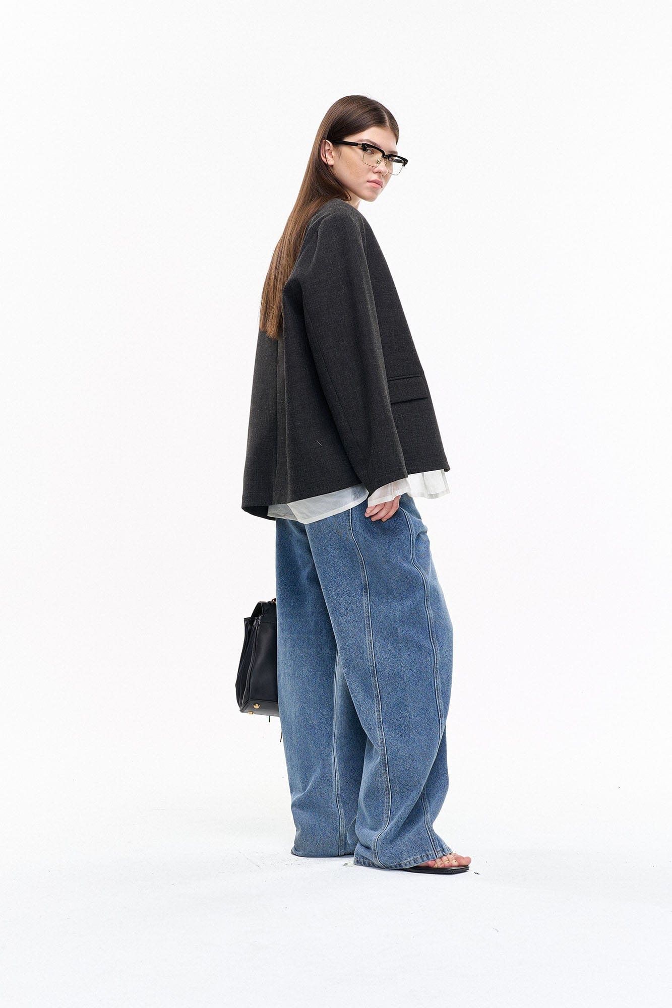 LEONSENSE Essential Oversized Curved Jeans, premium urban and streetwear designers apparel on PROJECTISR.com, LEONSENSE