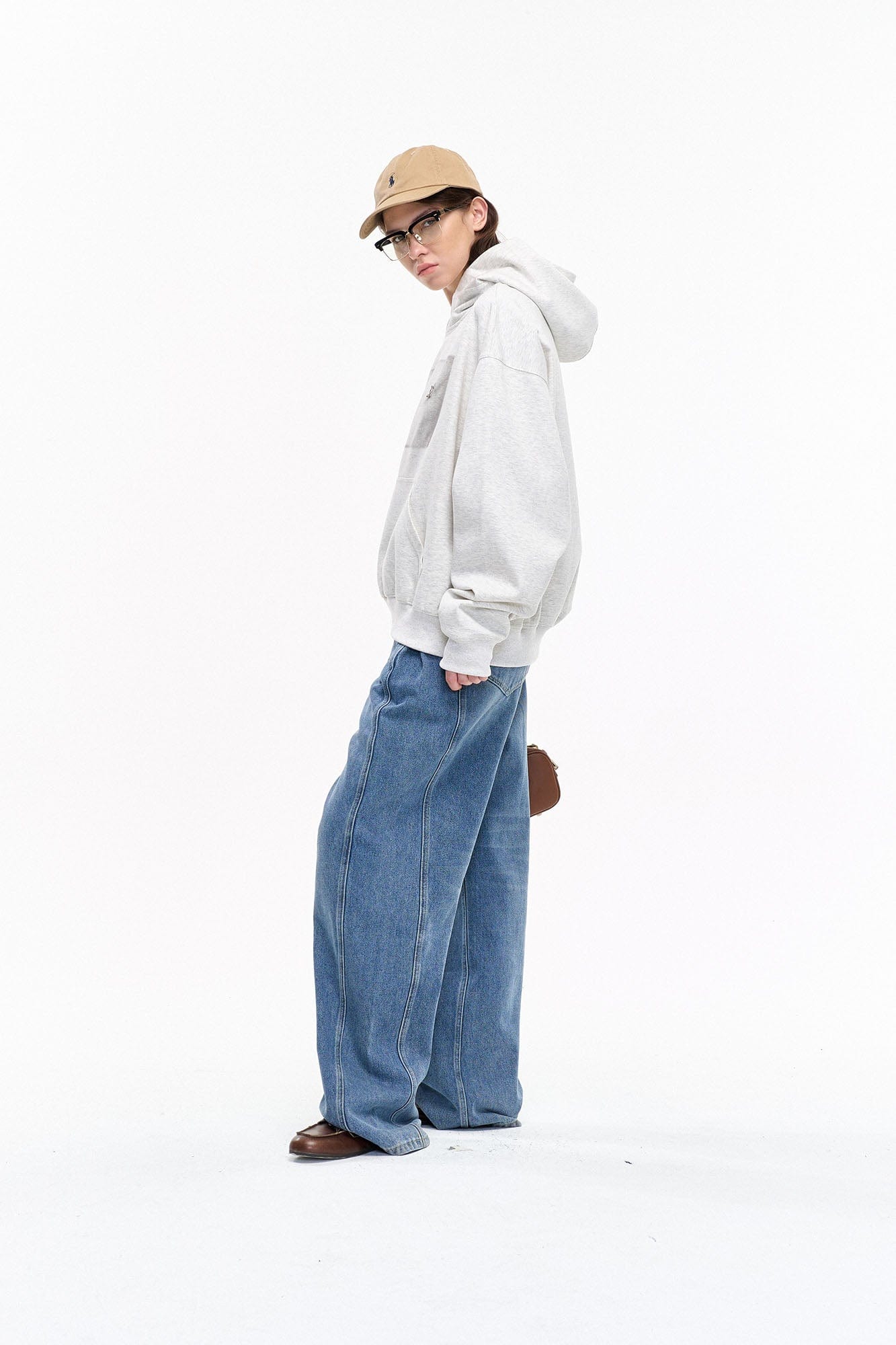 LEONSENSE Essential Oversized Curved Jeans, premium urban and streetwear designers apparel on PROJECTISR.com, LEONSENSE