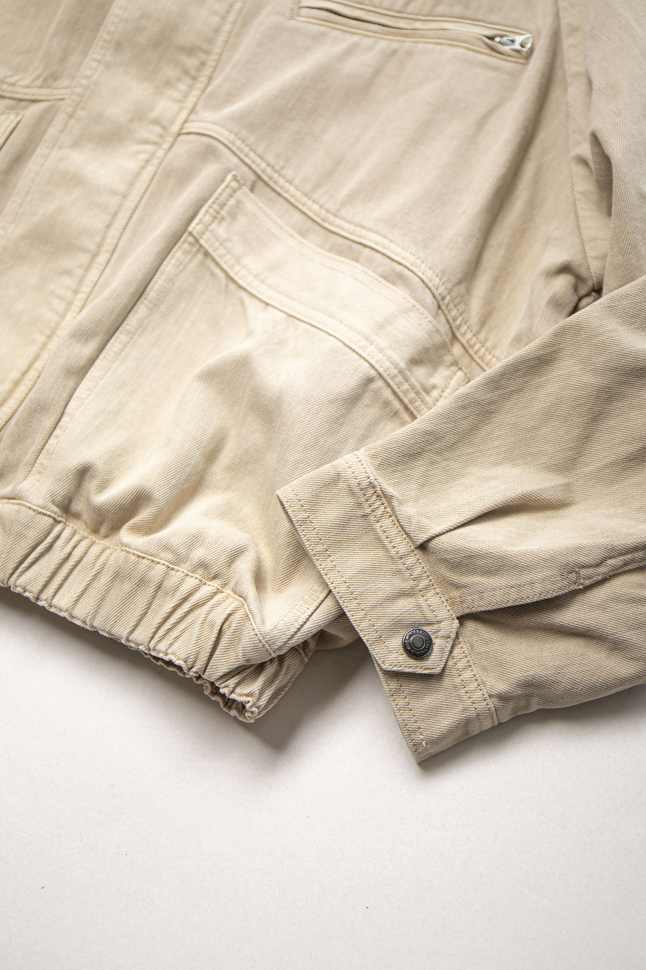 LEONSENSE Utility Raglan Stand-Collar Denim Jacket, premium urban and streetwear designers apparel on PROJECTISR.com, LEONSENSE