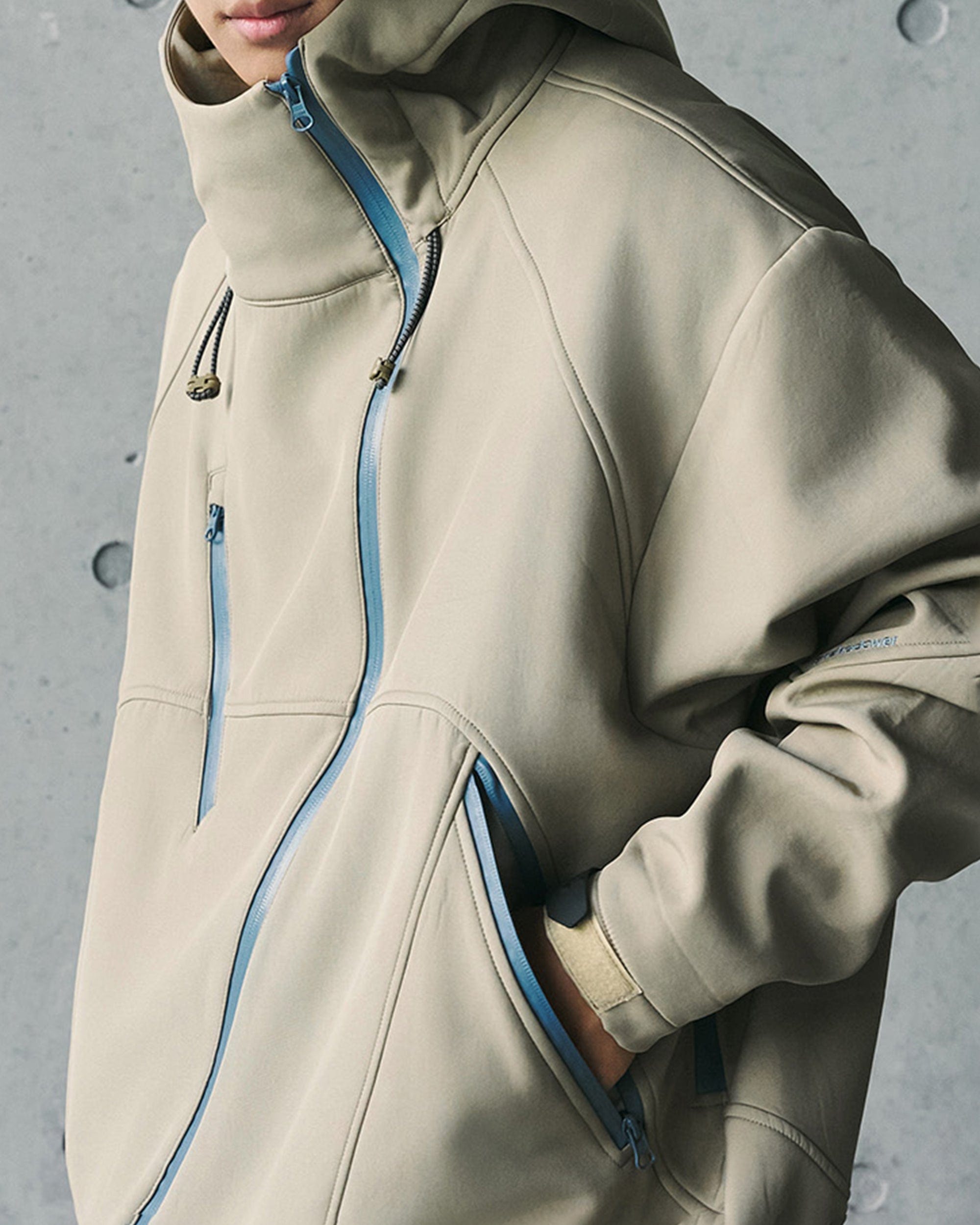 ENSHADOWER Deconstructed Asymmetrical Windbreaker, premium urban and streetwear designers apparel on PROJECTISR.com, ENSHADOWER