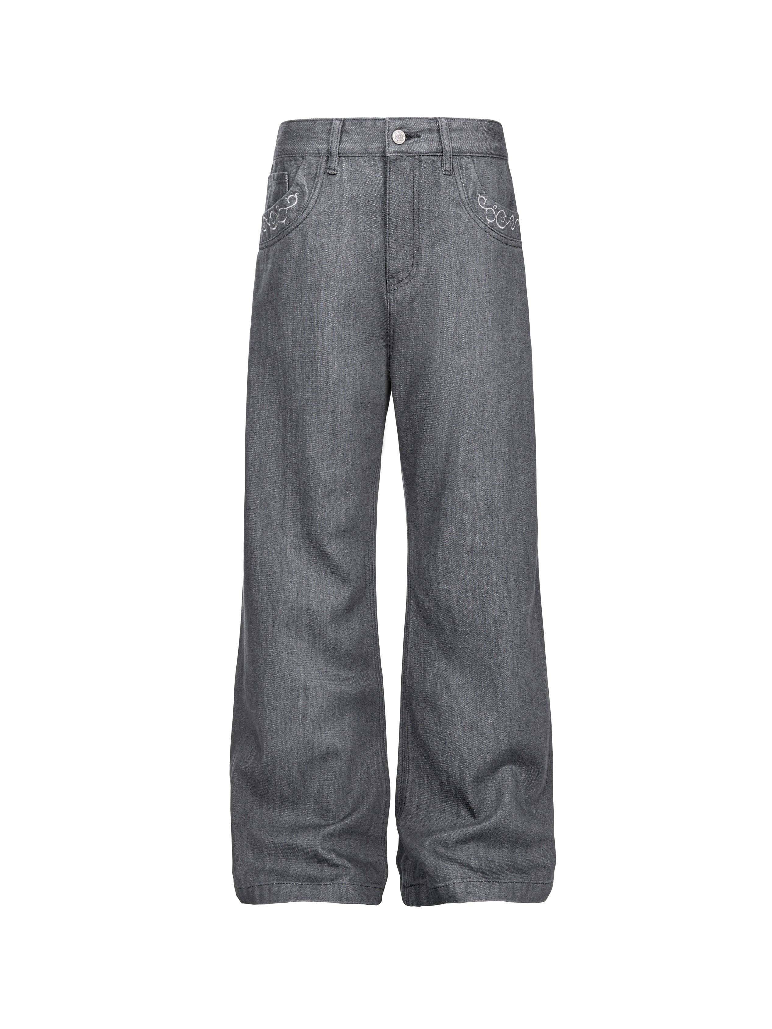 CATSSTAC Floral Embroidered Flared Jeans, premium urban and streetwear designers apparel on PROJECTISR.com, CATSSTAC