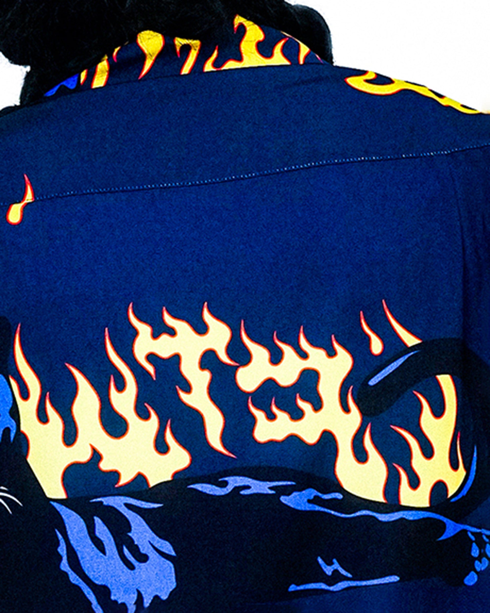 WCC Flaming Panther Half-Shirt, premium urban and streetwear designers apparel on PROJECTISR.com, WCC