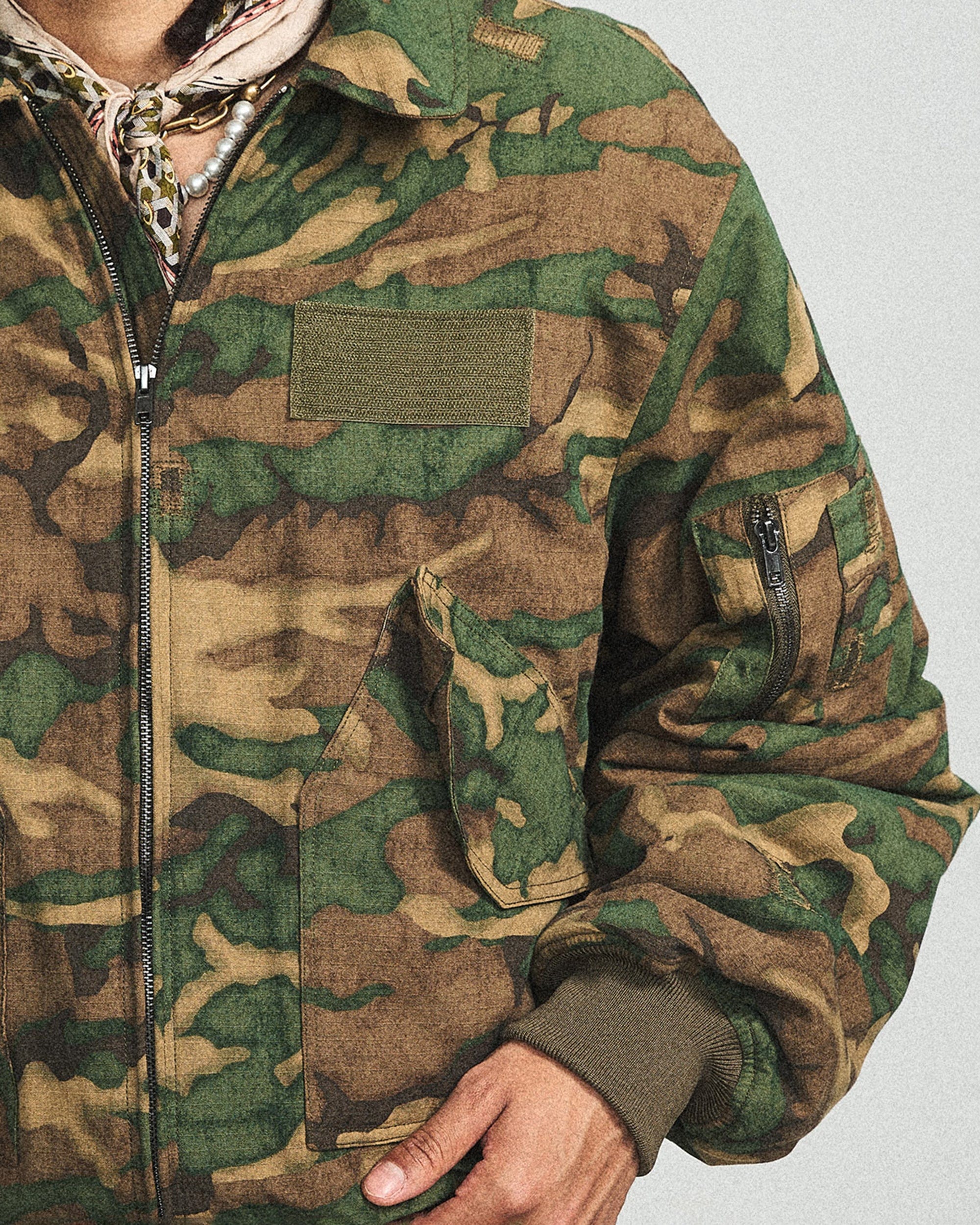 STEEPC Camo MA2 Multi-Pocket Patchwork Reversible Jacket, premium urban and streetwear designers apparel on PROJECTISR.com, STEEPC