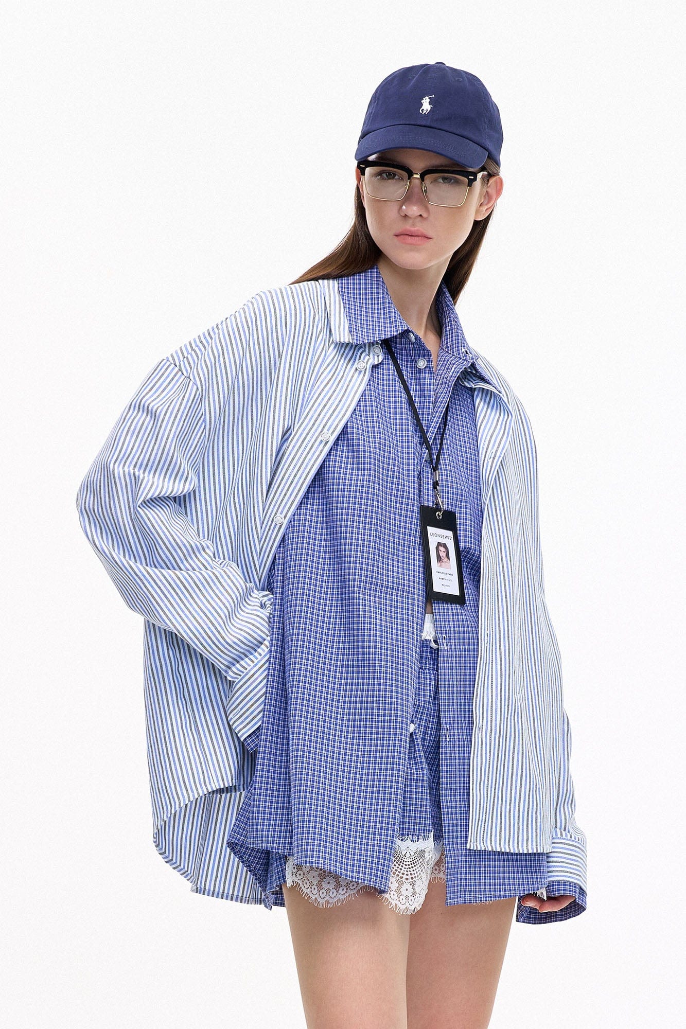 LEONSENSE Layered Plaid Detachable Shirt, premium urban and streetwear designers apparel on PROJECTISR.com, LEONSENSE