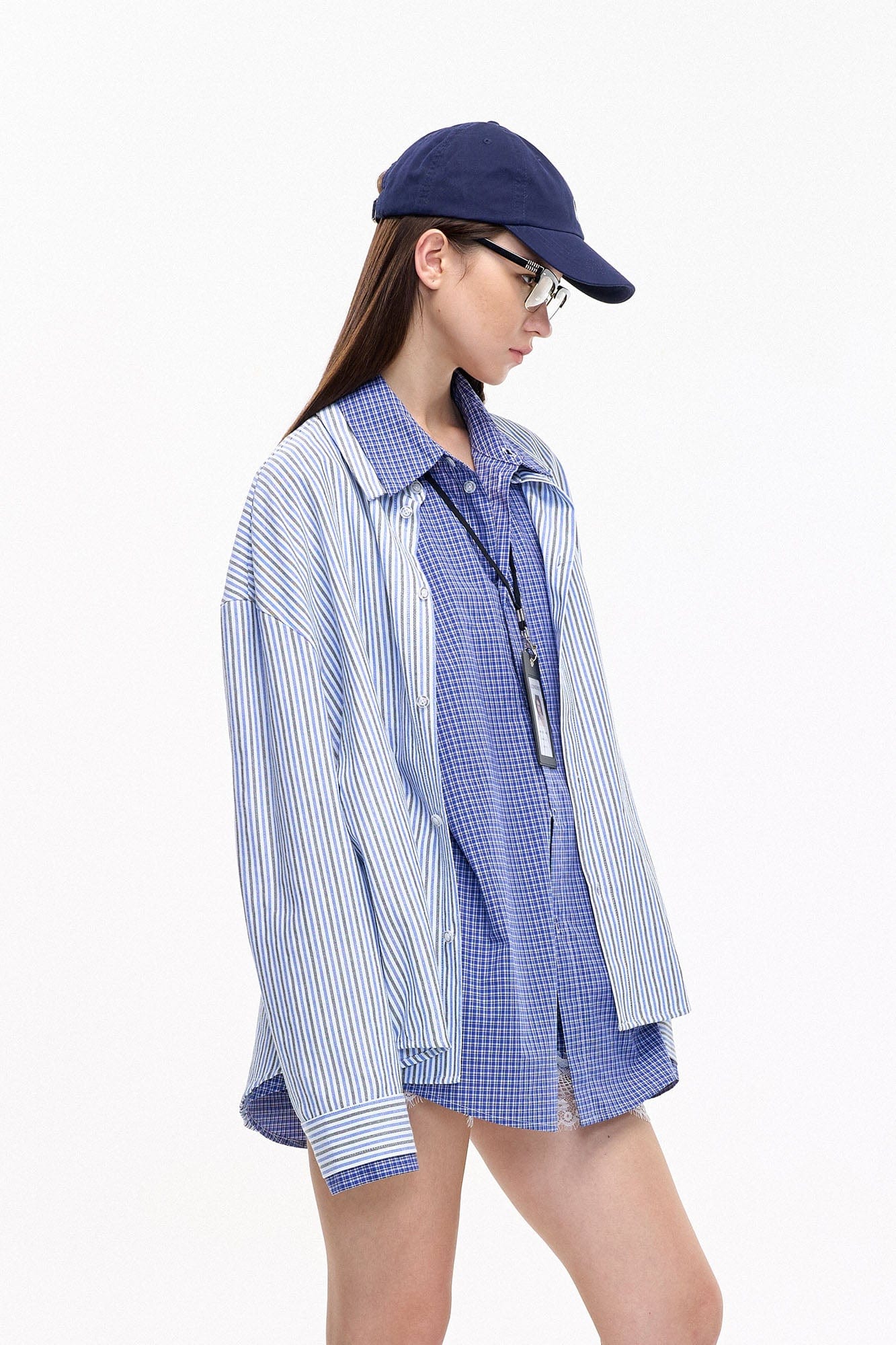 LEONSENSE Layered Plaid Detachable Shirt, premium urban and streetwear designers apparel on PROJECTISR.com, LEONSENSE