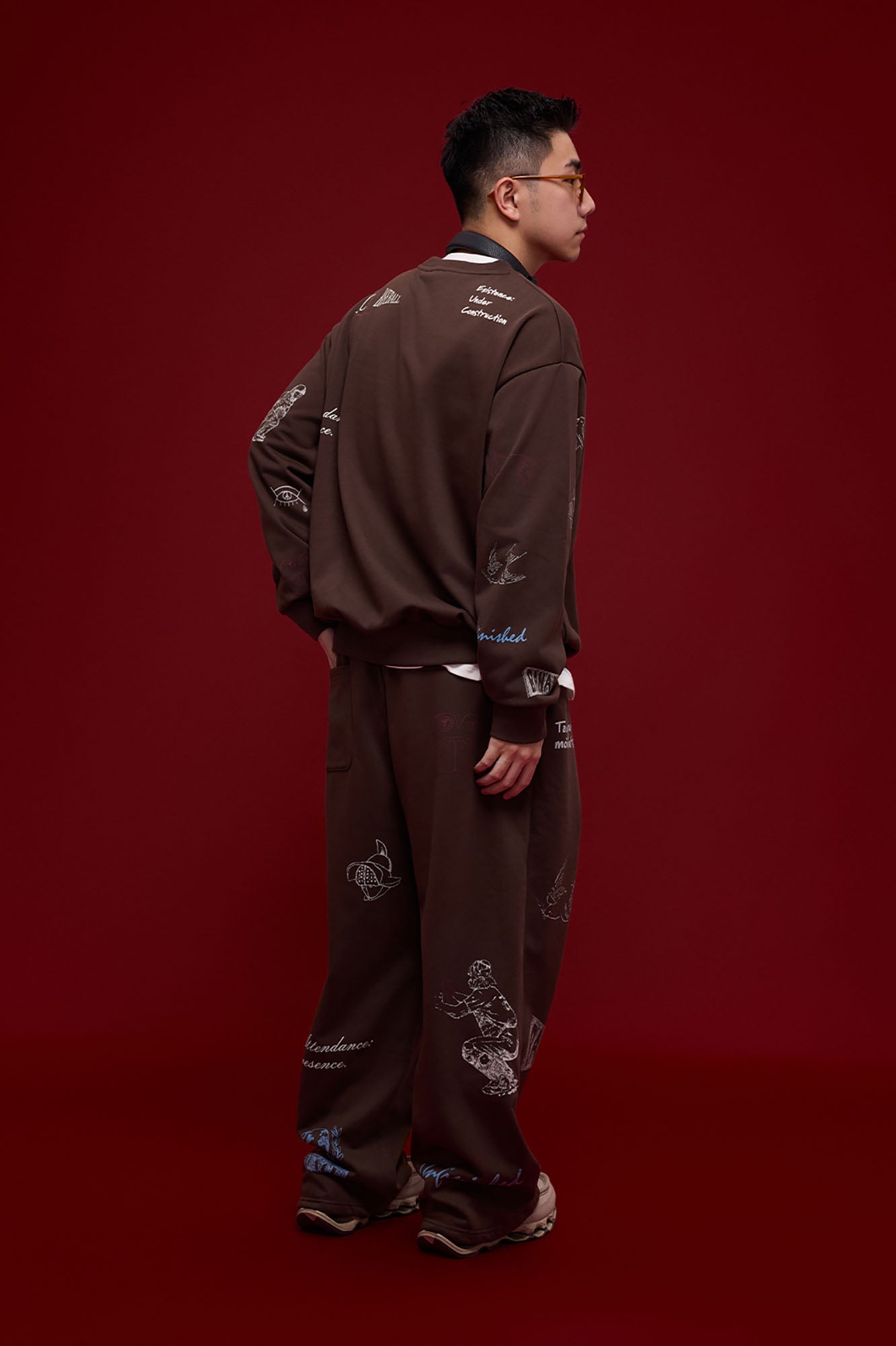 BANANA CLUB Classic Doodle Graphic Sweatpants