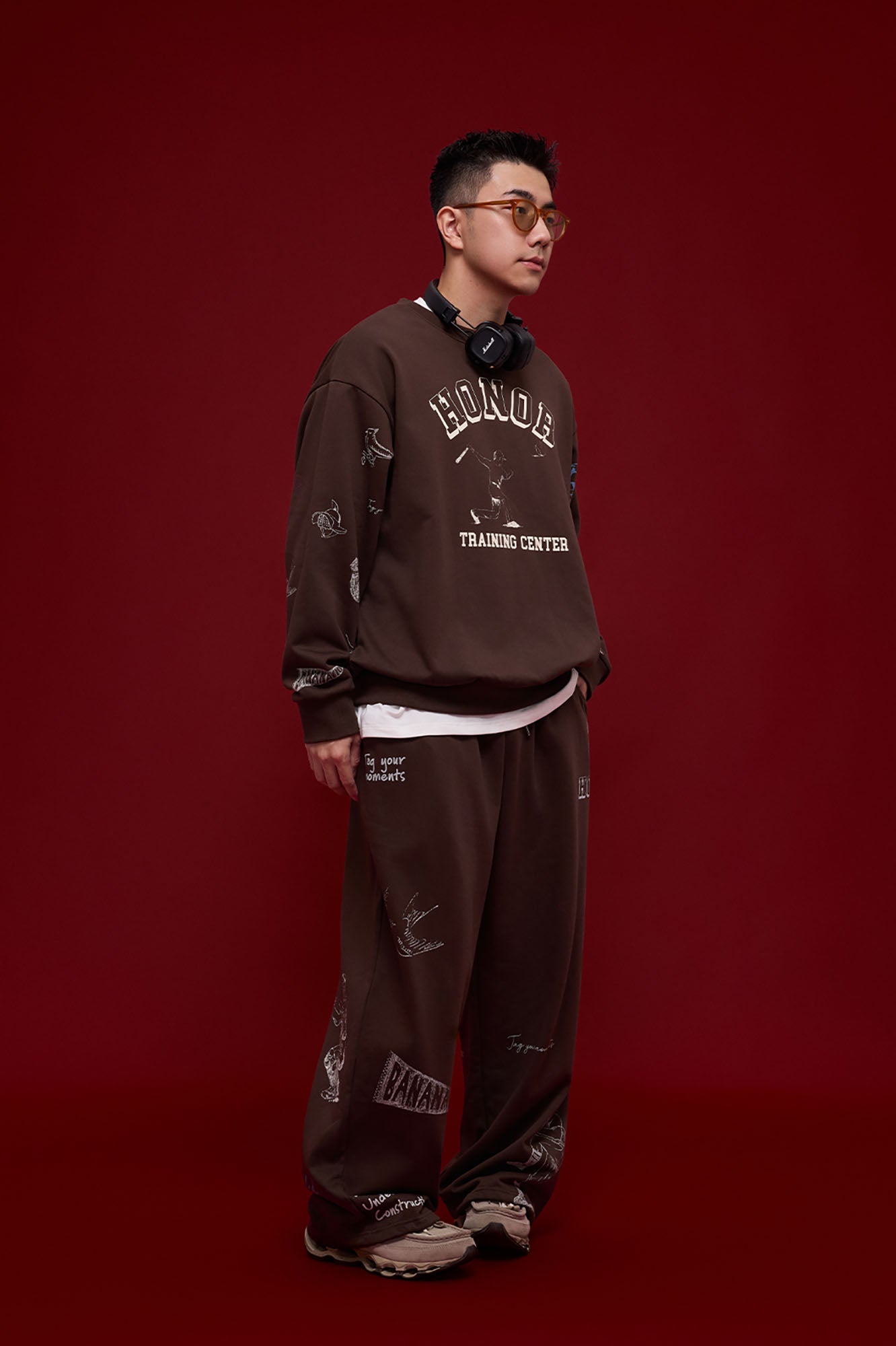 BANANA CLUB Classic Doodle Graphic Sweatpants