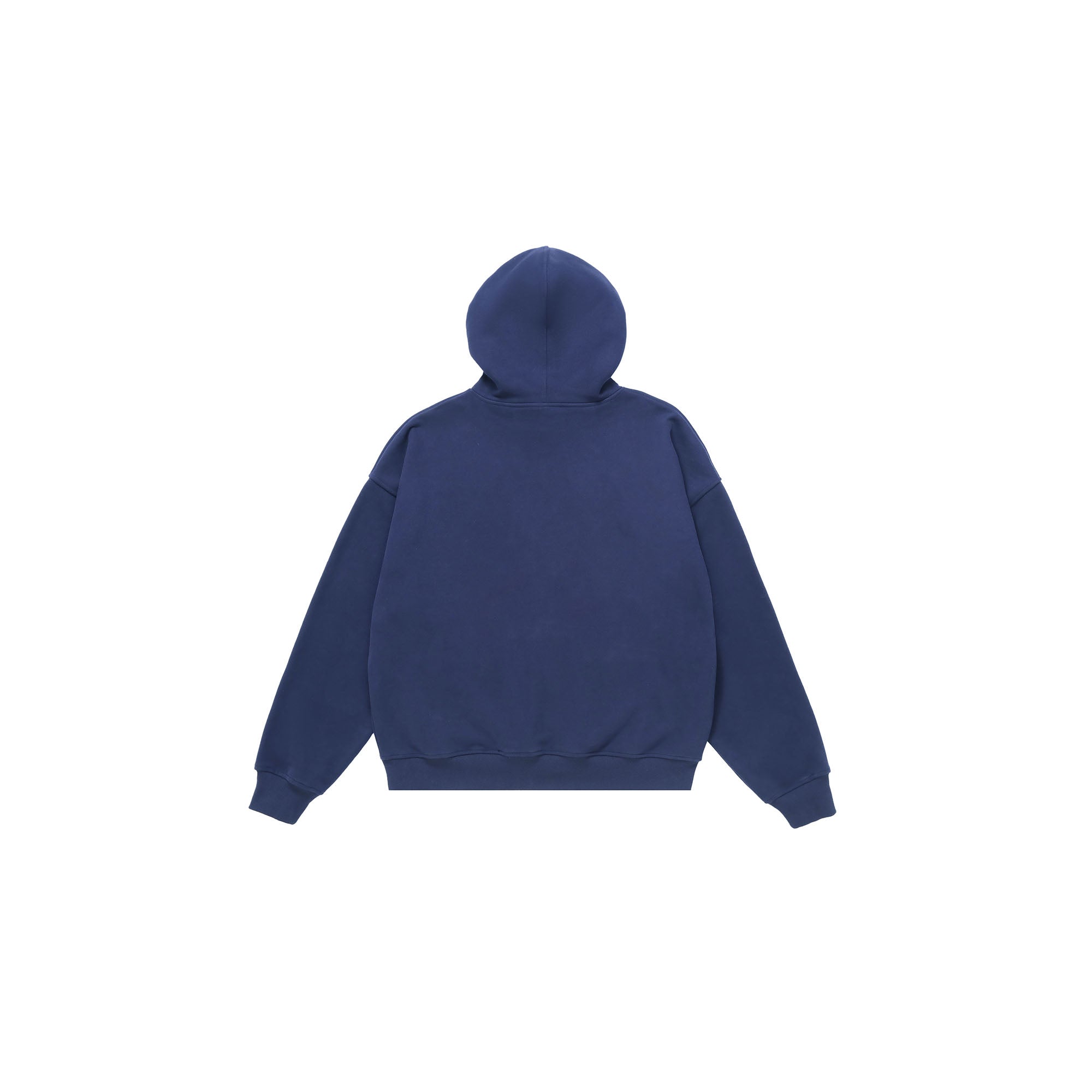 MAKEMORE Rhinestone Contrast LOGO Fleece Hoodie
