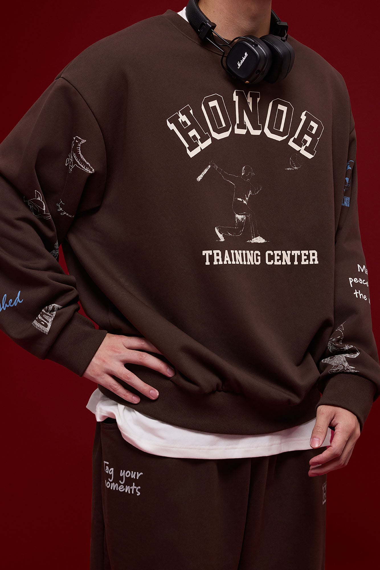 BANANA CLUB Classic Doodle Graphic Sweatshirt